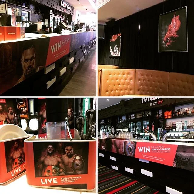 Bar fit-out using the amazing PhotoTex. It’s removable & reusable! #phototex #bar #goparker #CDP