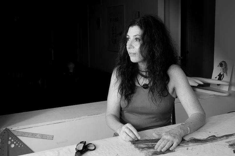 Kirstin Mariani photographed in her studio by Joerg Metzner for his Picturing Evanston project, Info