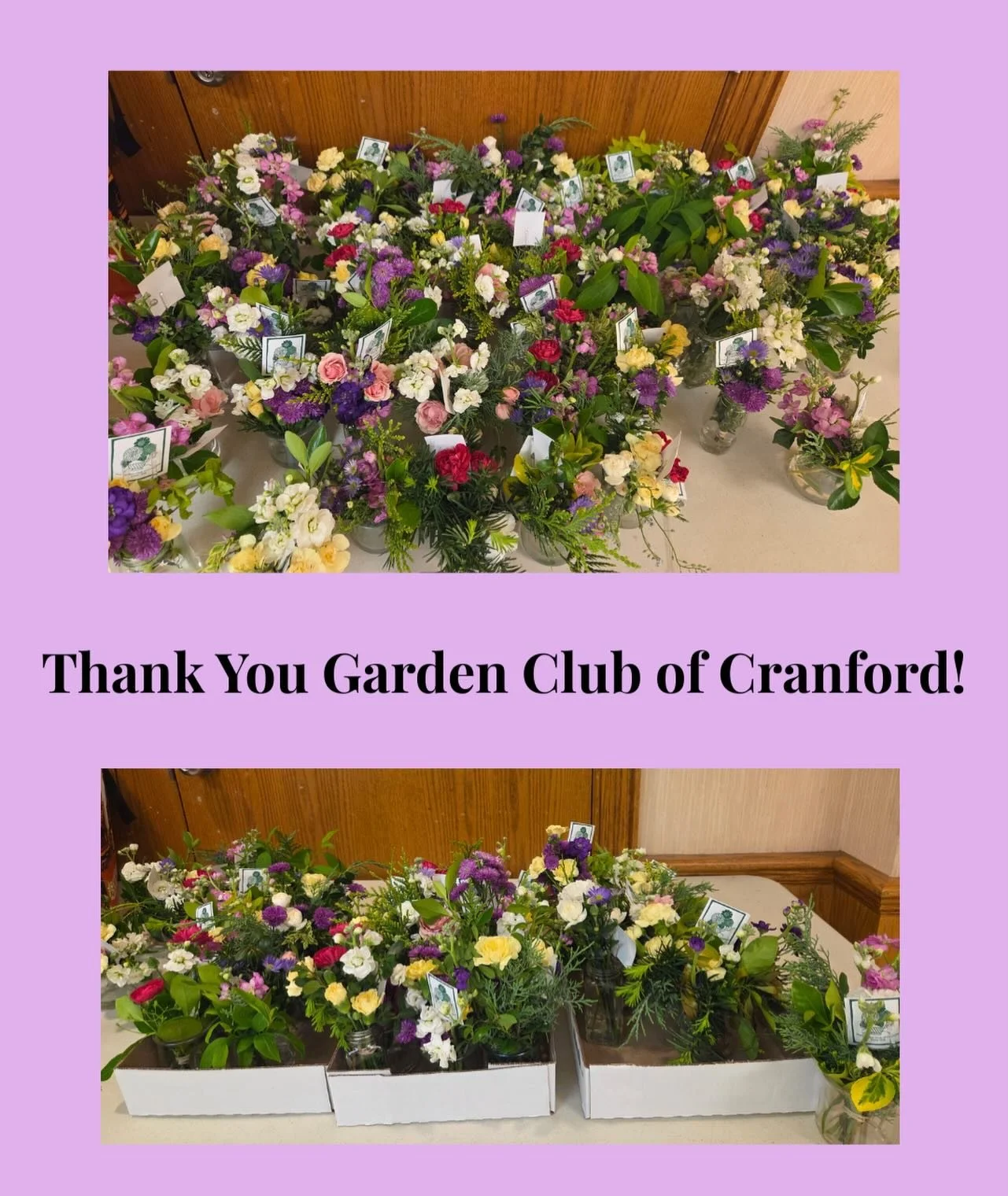 @the_garden_club_of_cranford created these stunning flower arrangements for our clients! Thank you for making them feel so special! 

@clarktownshipnj @townshipofcranford @fanwoodborough @garwoodnj @mountainside.borough @scotchplains @townofwestfield