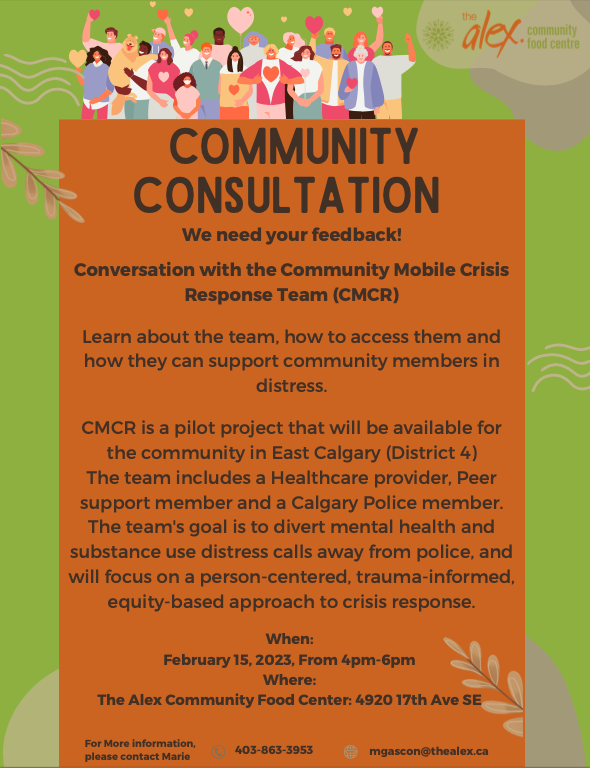 Community Consultation on Community Mobile Crisis Response in East Calgary