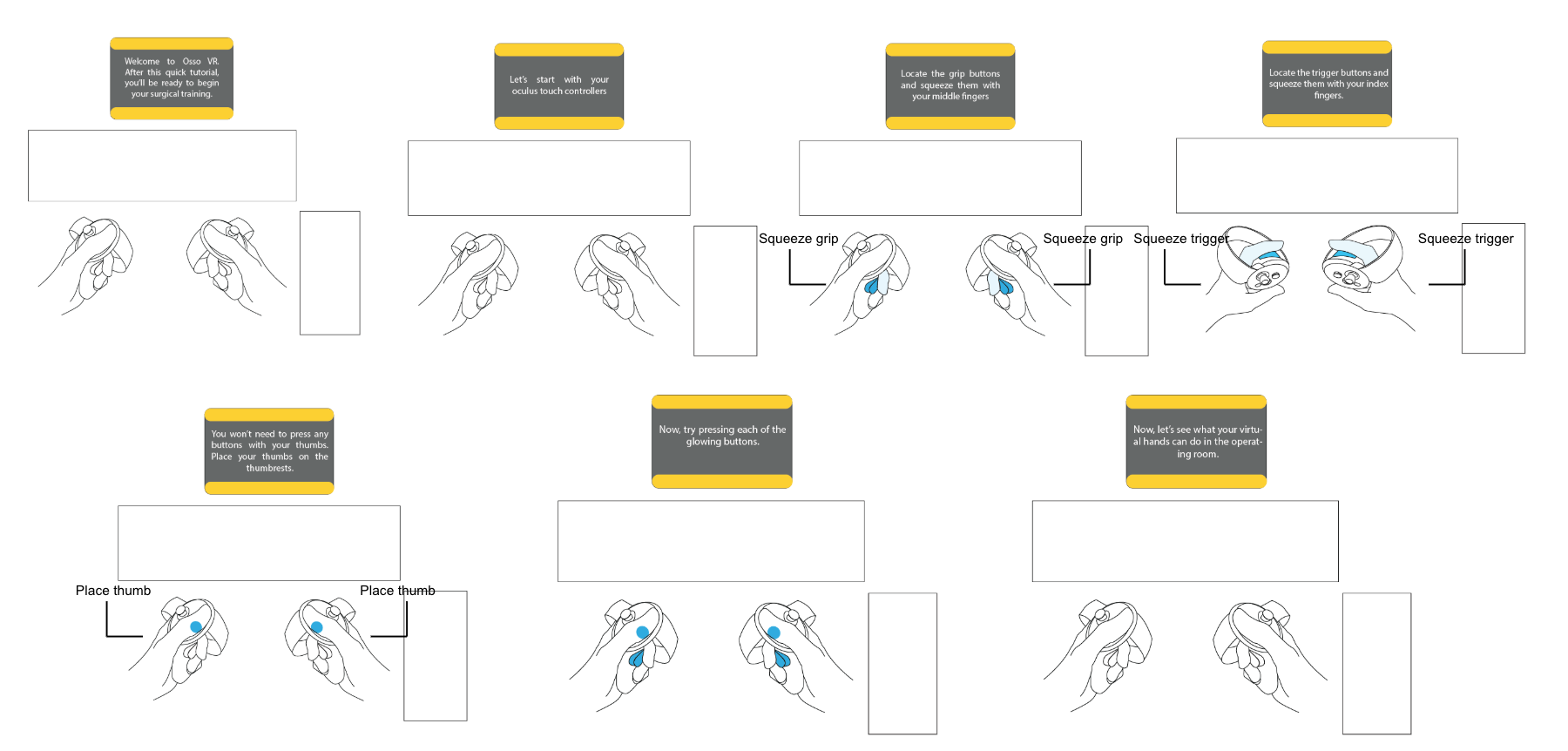 Partial Storyboard from Part 1 of Original Osso VR Tutorial