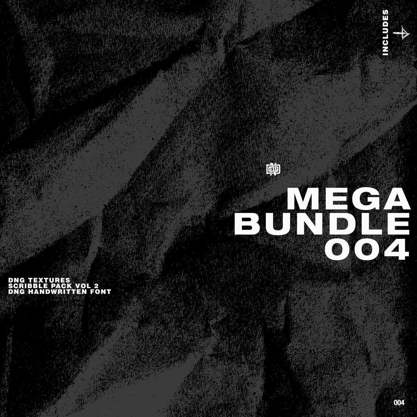 DNG Mega Bundle 004 is Now Available. 🔗☝🏼

DNG Textures: Includes: 20 Vector eps files, jpeg files, and png files. 

Scribble Pack Vol 2: Includes 110 files. png, svg, and pdf files.

DNG Scribble Font