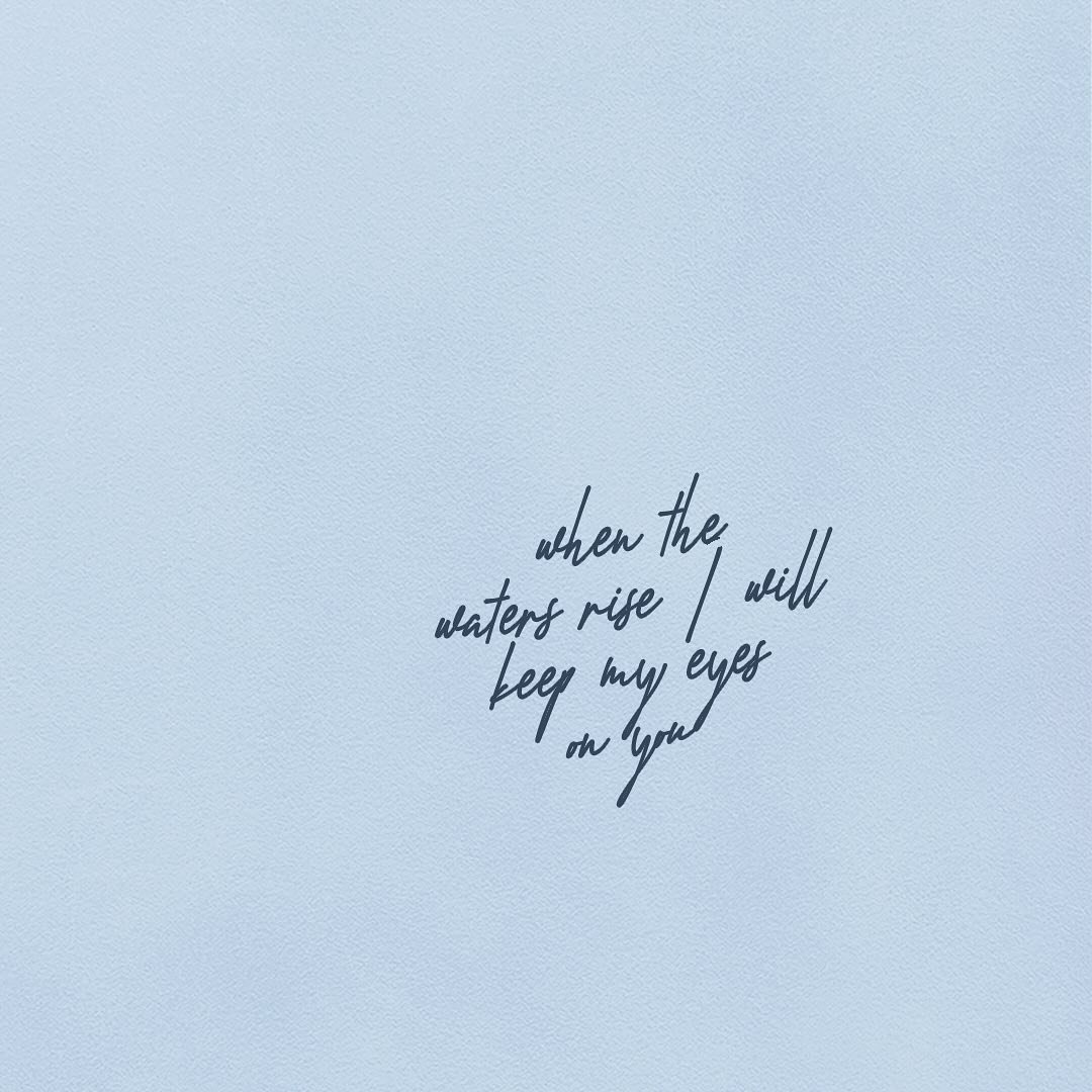 When the waters rise I will keep my eyes on you Jesus.

My friend @ninagrace94 just released her latest single &ldquo;You are my God&rdquo; Give her a follow and listen!