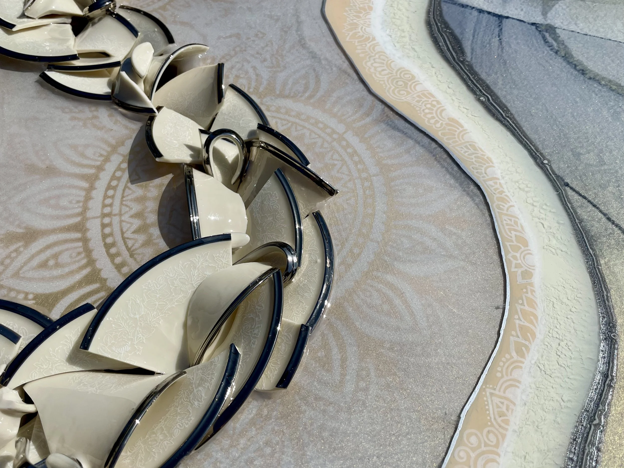 Symbolic wall art reflecting stewardship, gratitude, and release