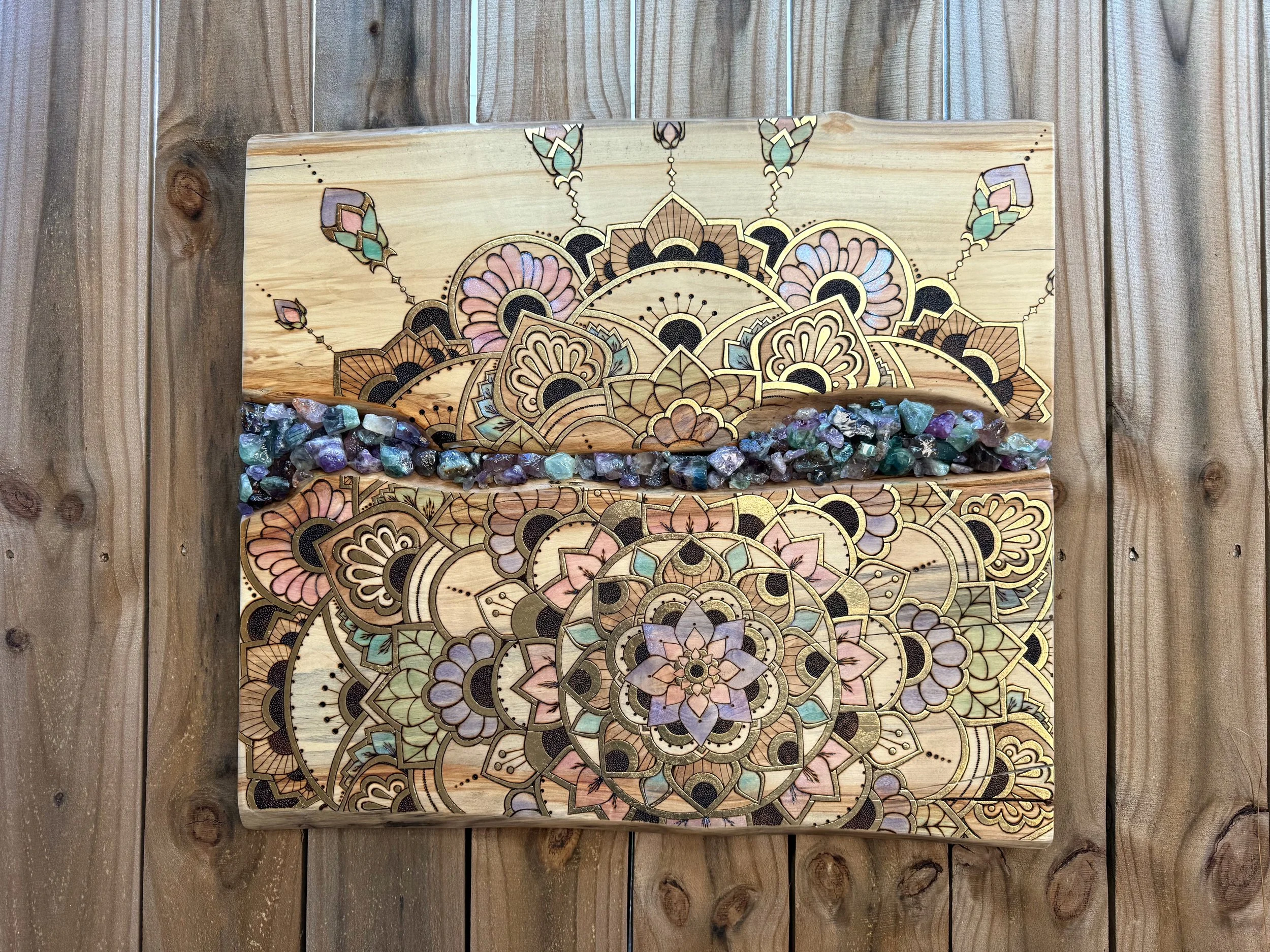 Firelight Collection artwork Parivrtta by Anne Shackelford, luminous aspen wall art created in Austin, TX.