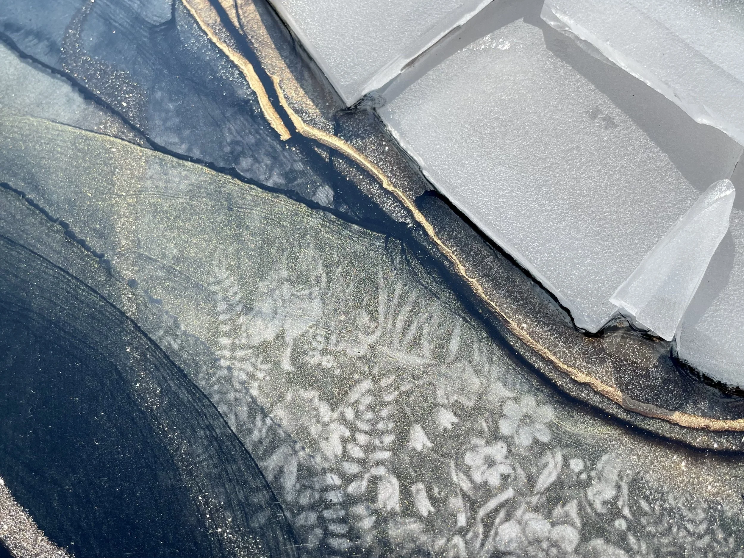 Gallery ready wall art by Anne Shackelford titled Puzzled