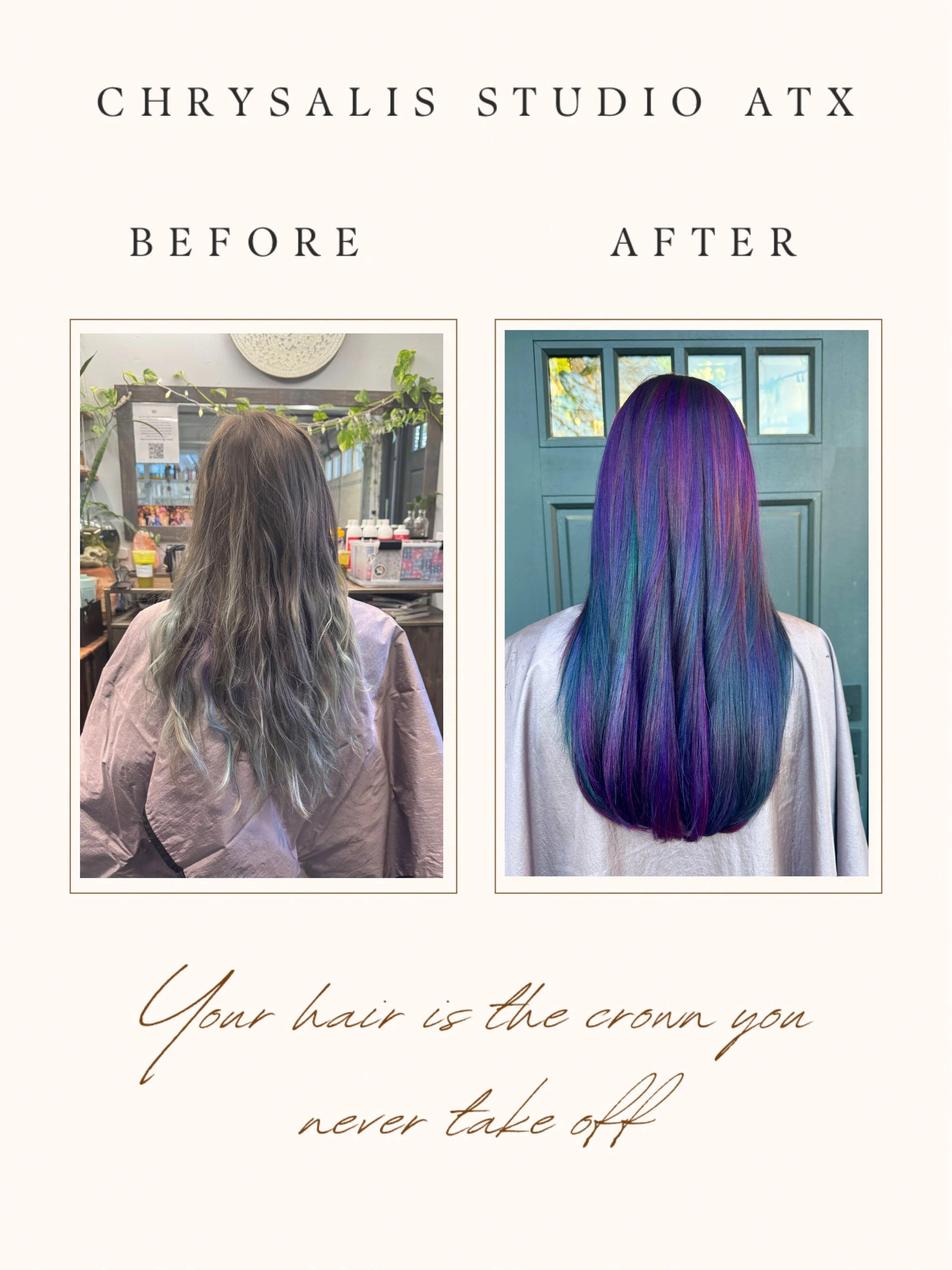 Dark rainbow & extensions in Austin, TX