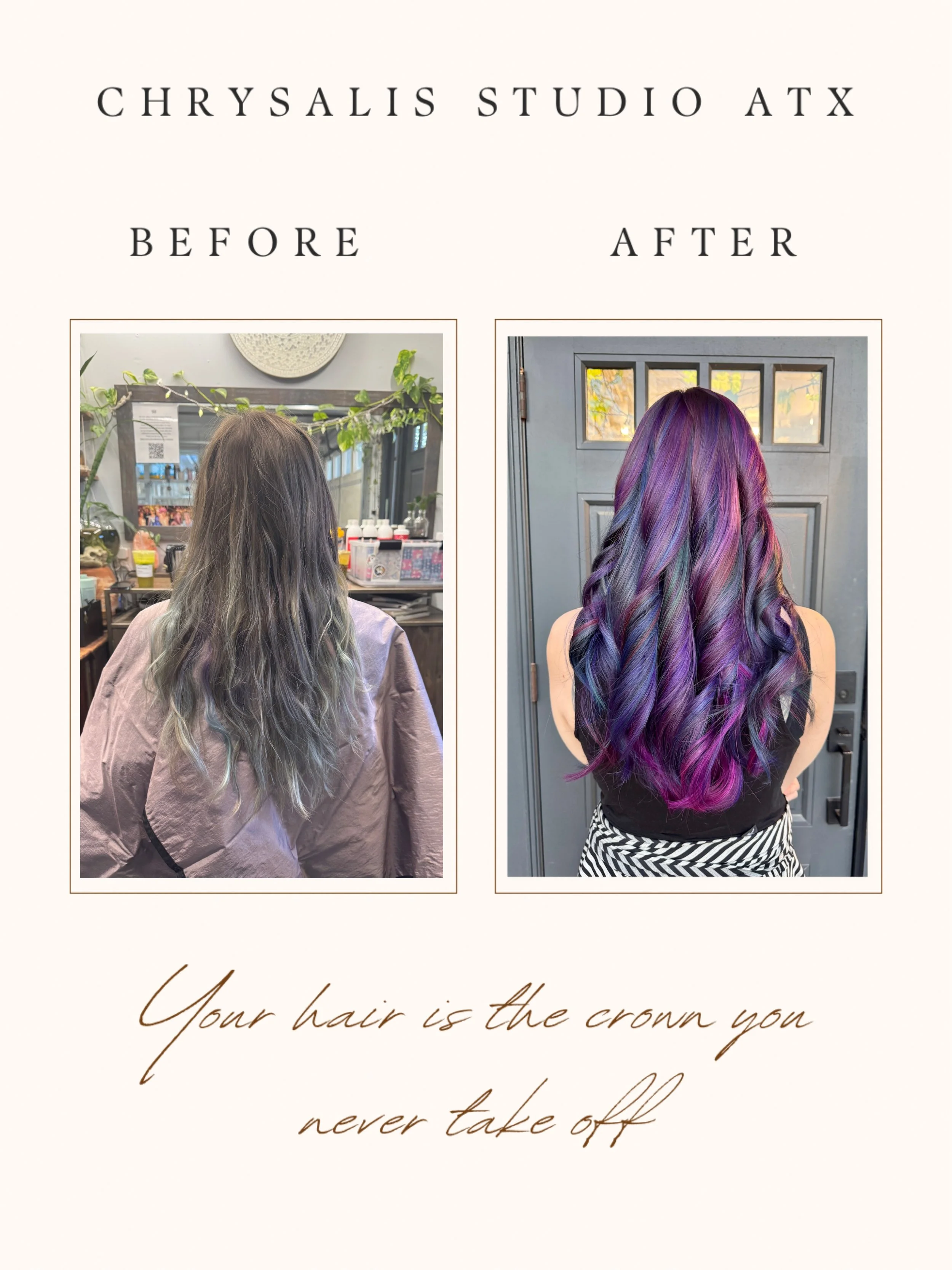 Oil slick and extensions in Austin, TX