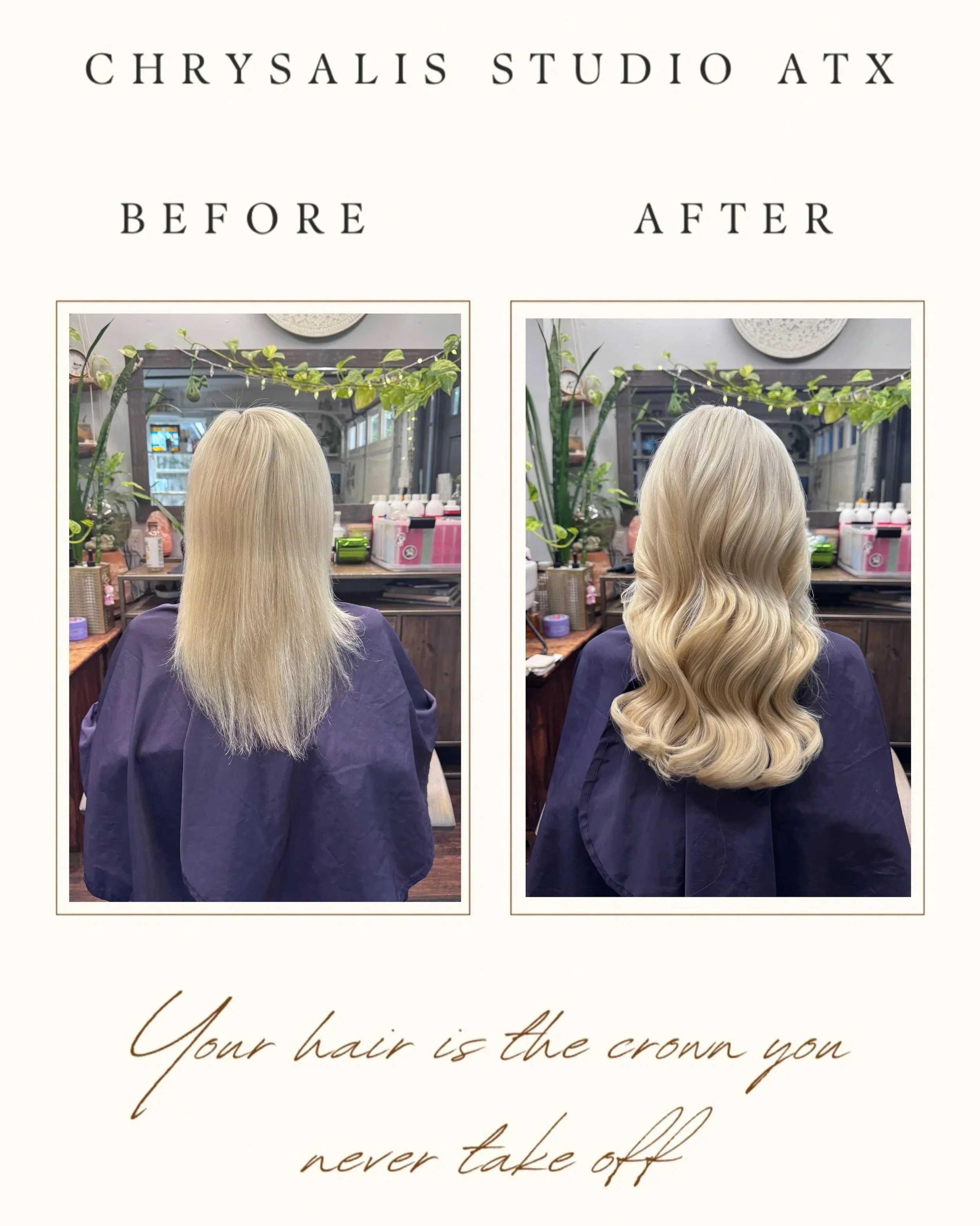 Platinum hair extensions by Anne Shackelford, ATX
