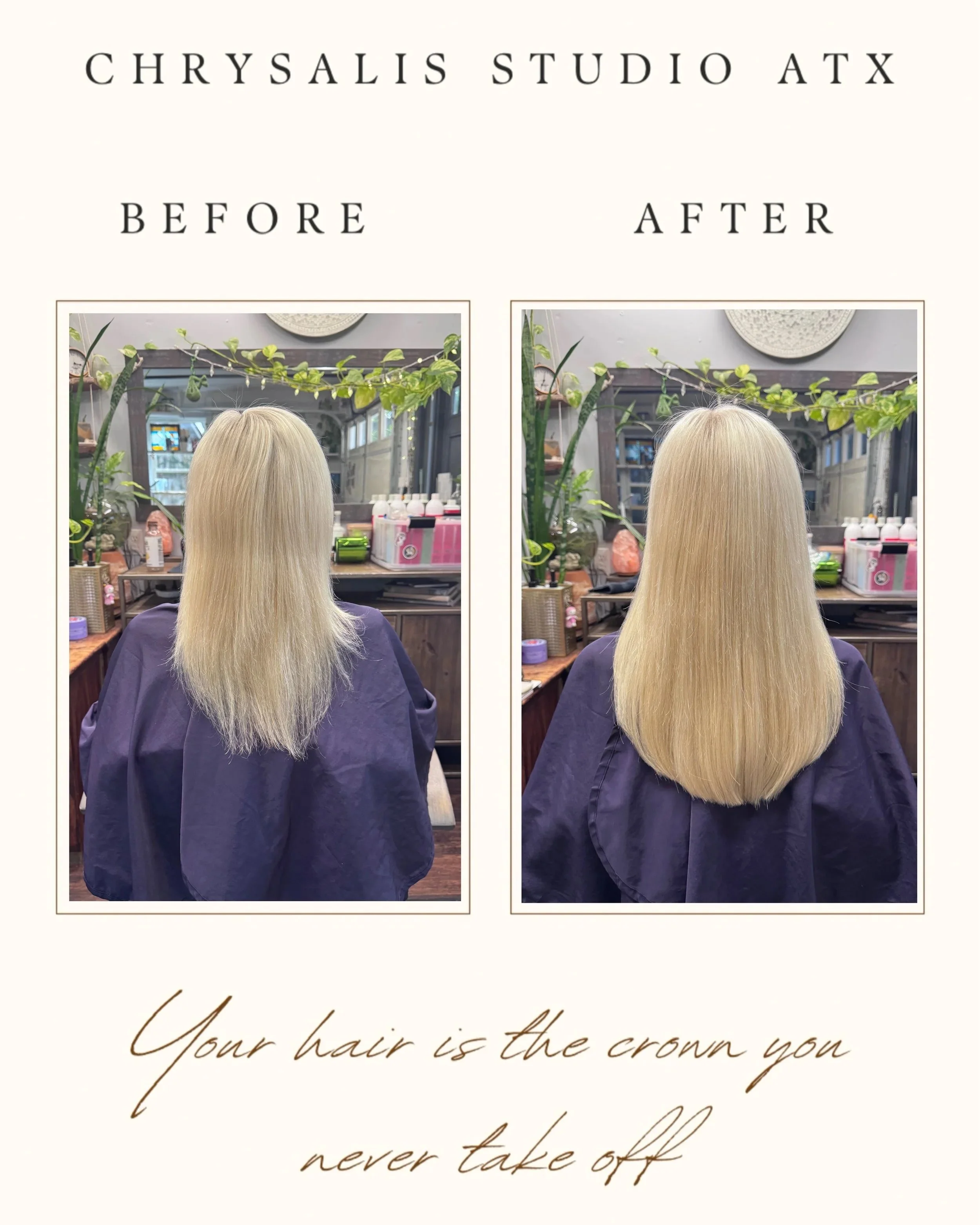 Platinum hair extensions by Anne Shackelford, ATX
