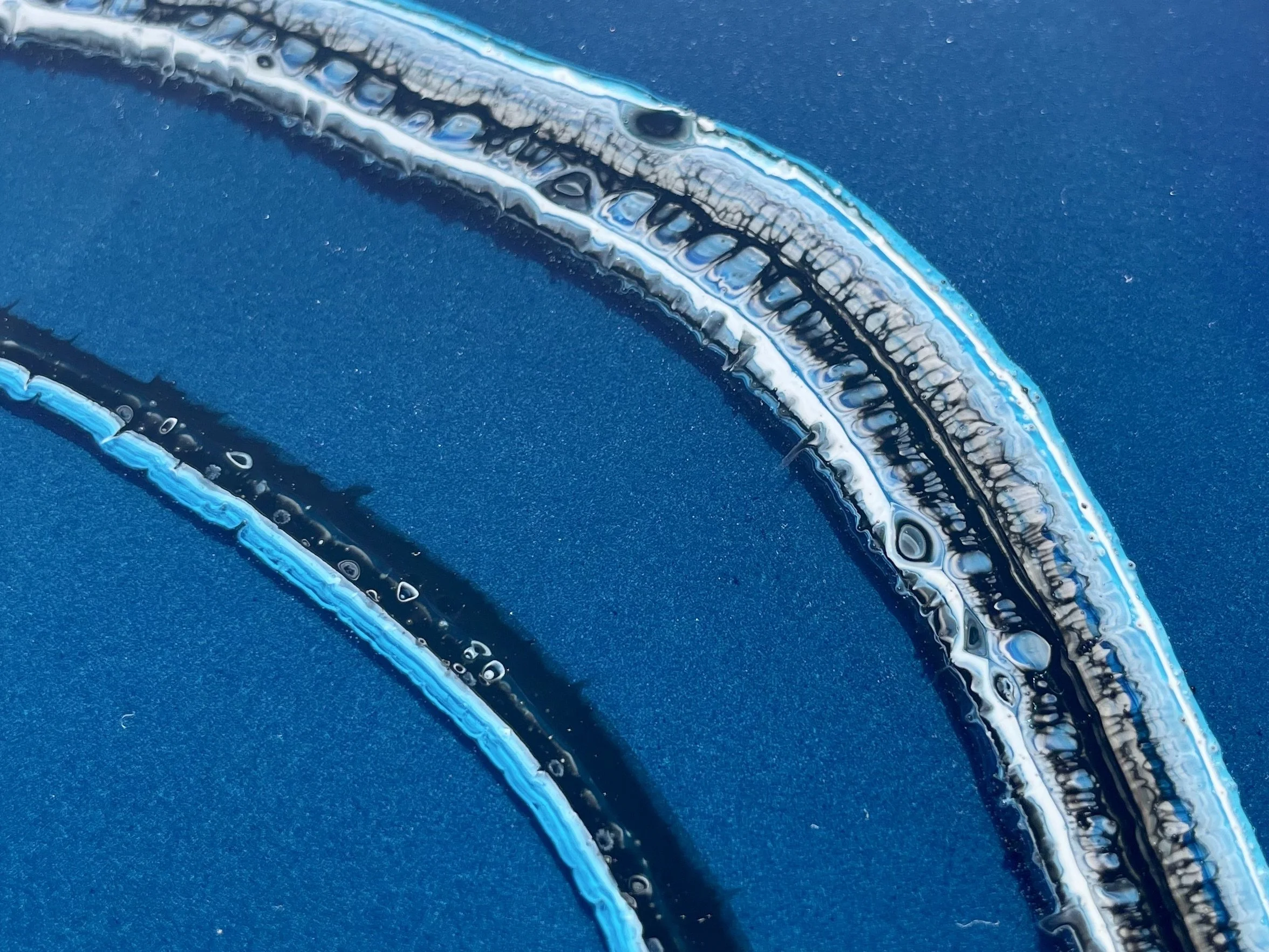 Original door artwork created with alcohol ink, resin, and hand applied paint