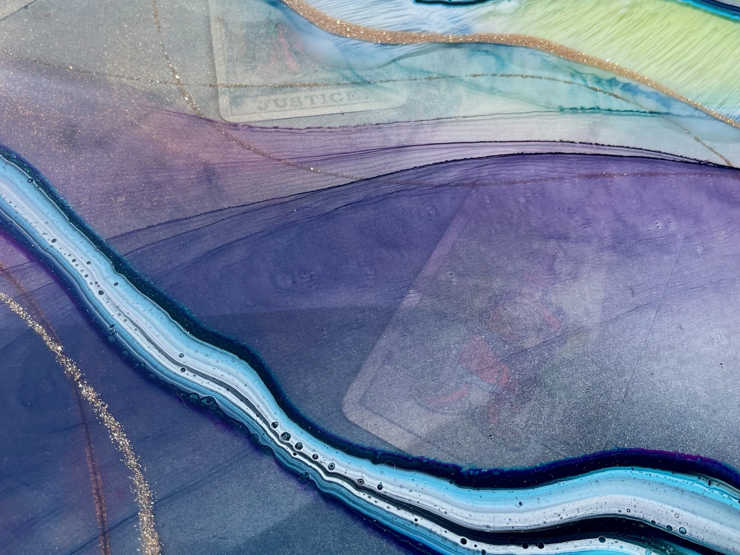 Contemporary wall art by Austin artist Anne Shackelford, original mixed media artwork for collectors and designers.