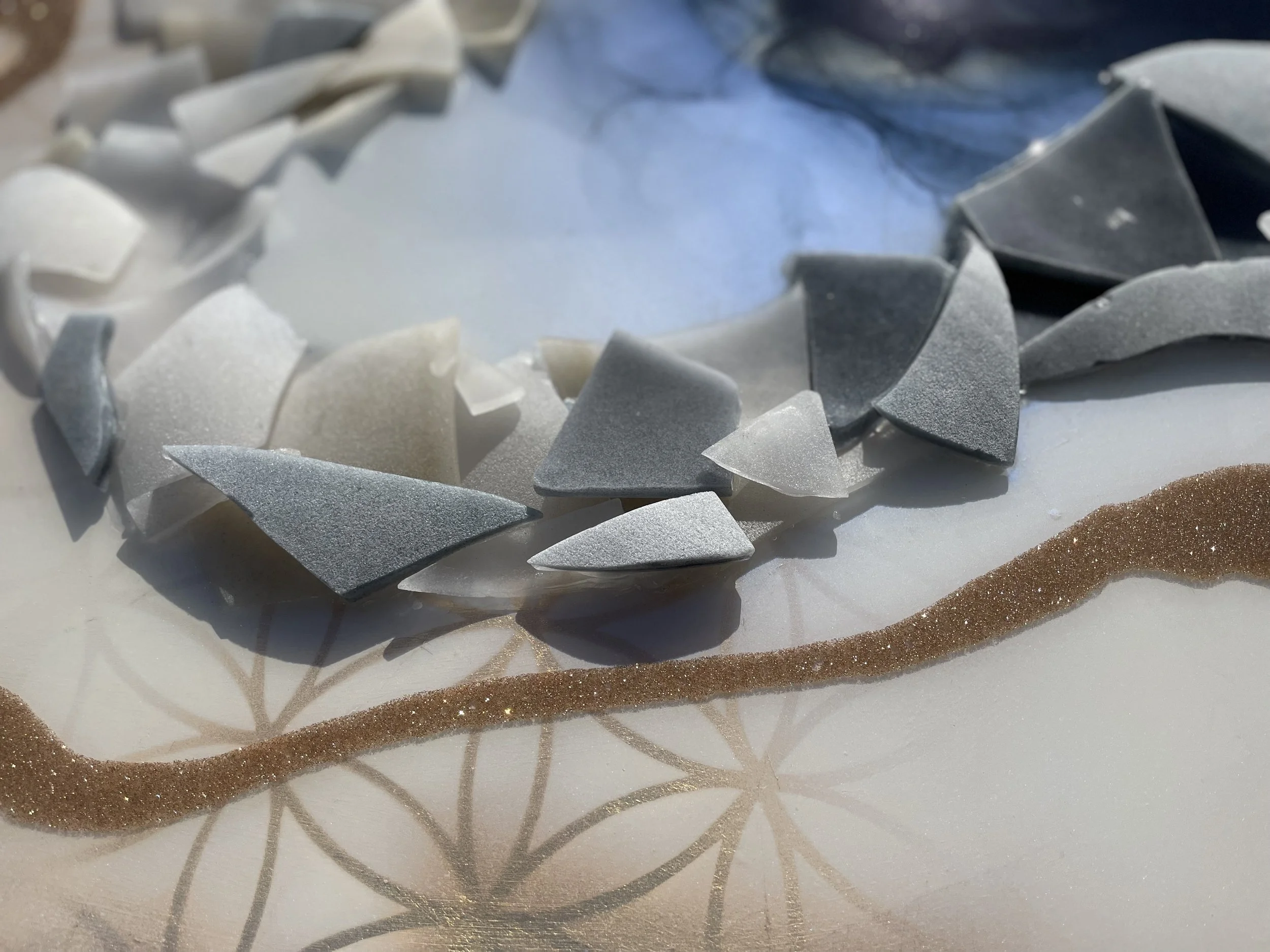 Spiritual wall art created through ritual process and energetic intention