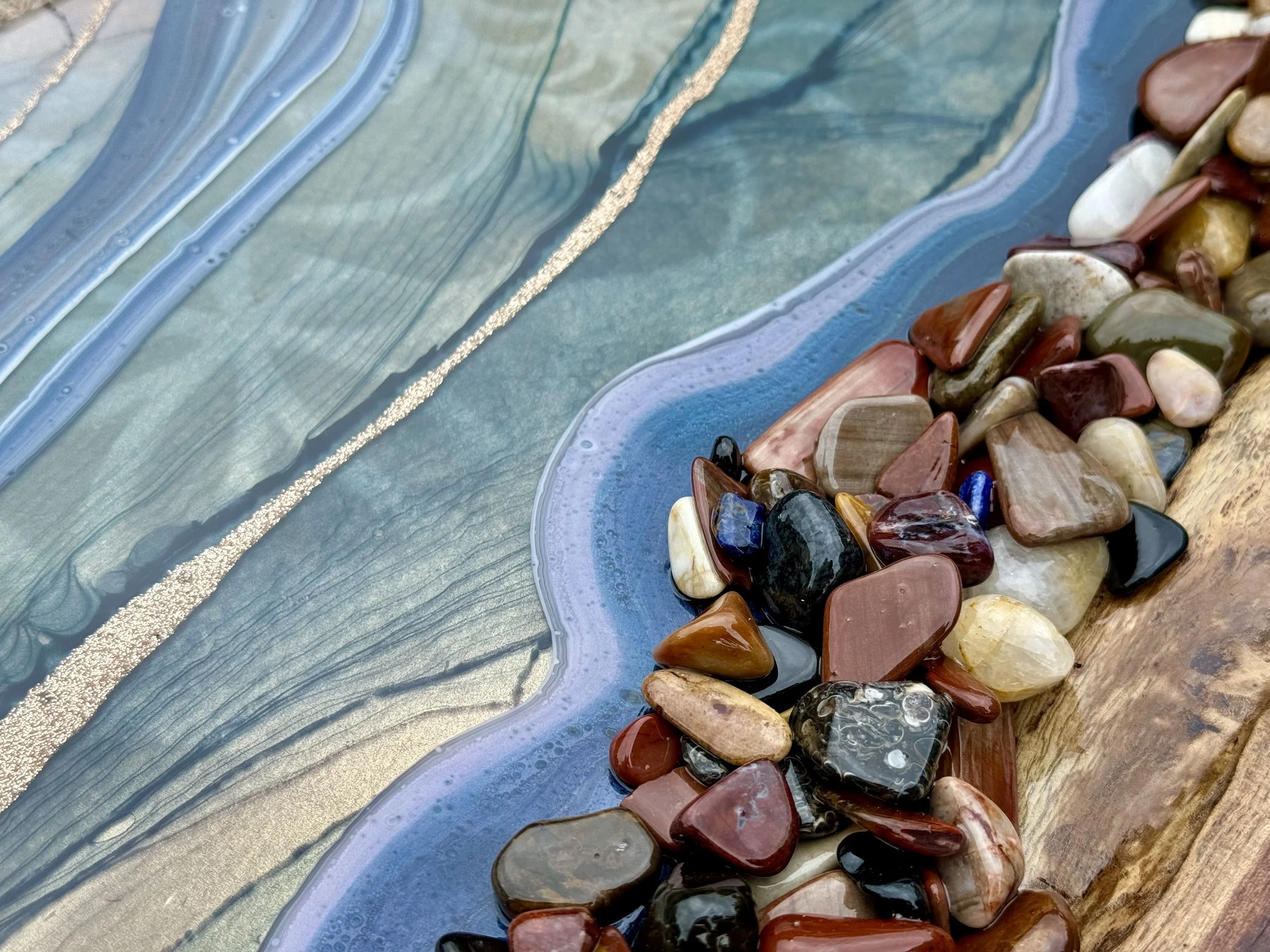 Gallery ready wall art by Anne Shackelford using fire, pigment, and stone