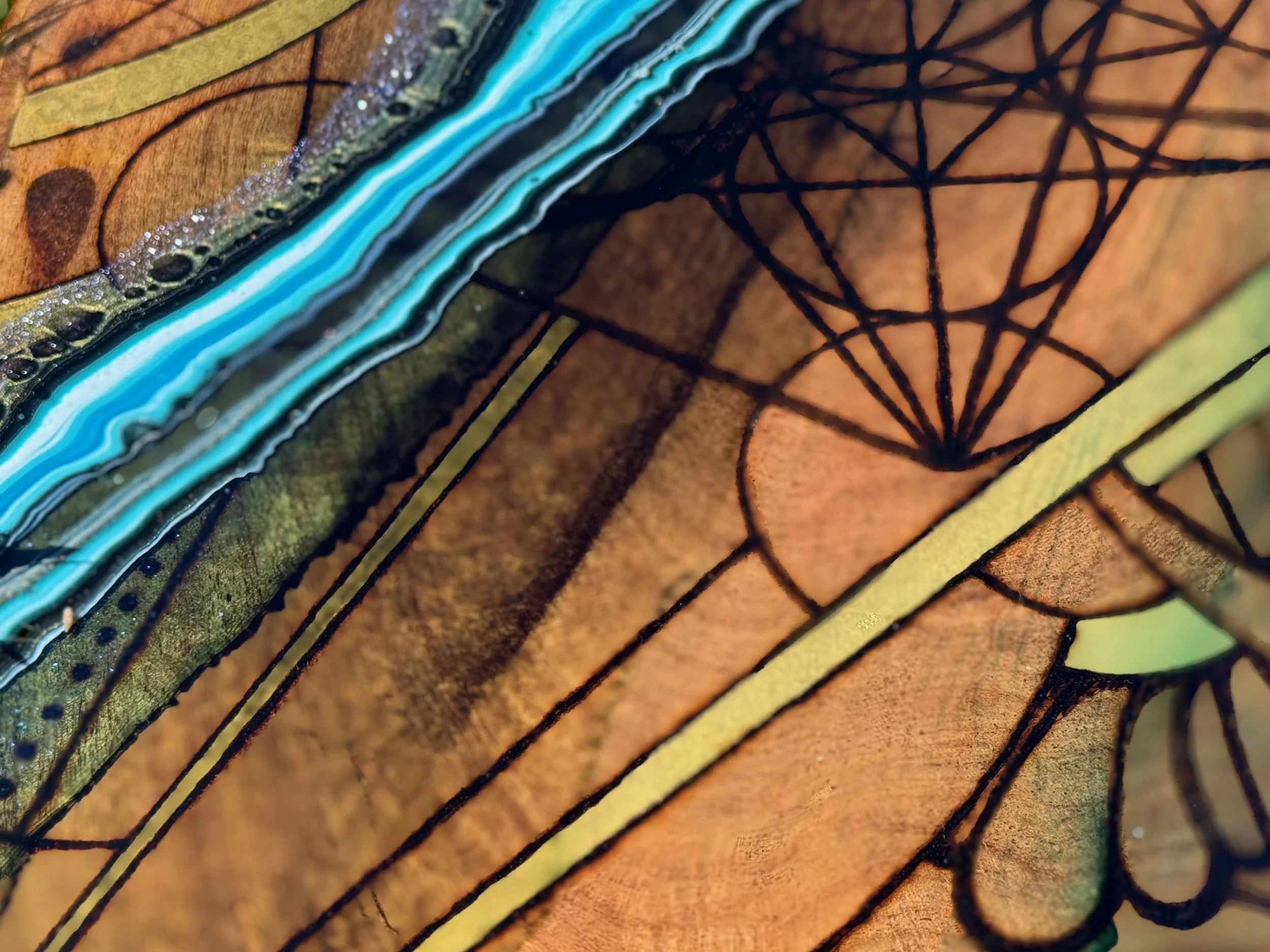 Replenish resin bath caddy by Anne Shackelford, versatile artwork and serving piece.