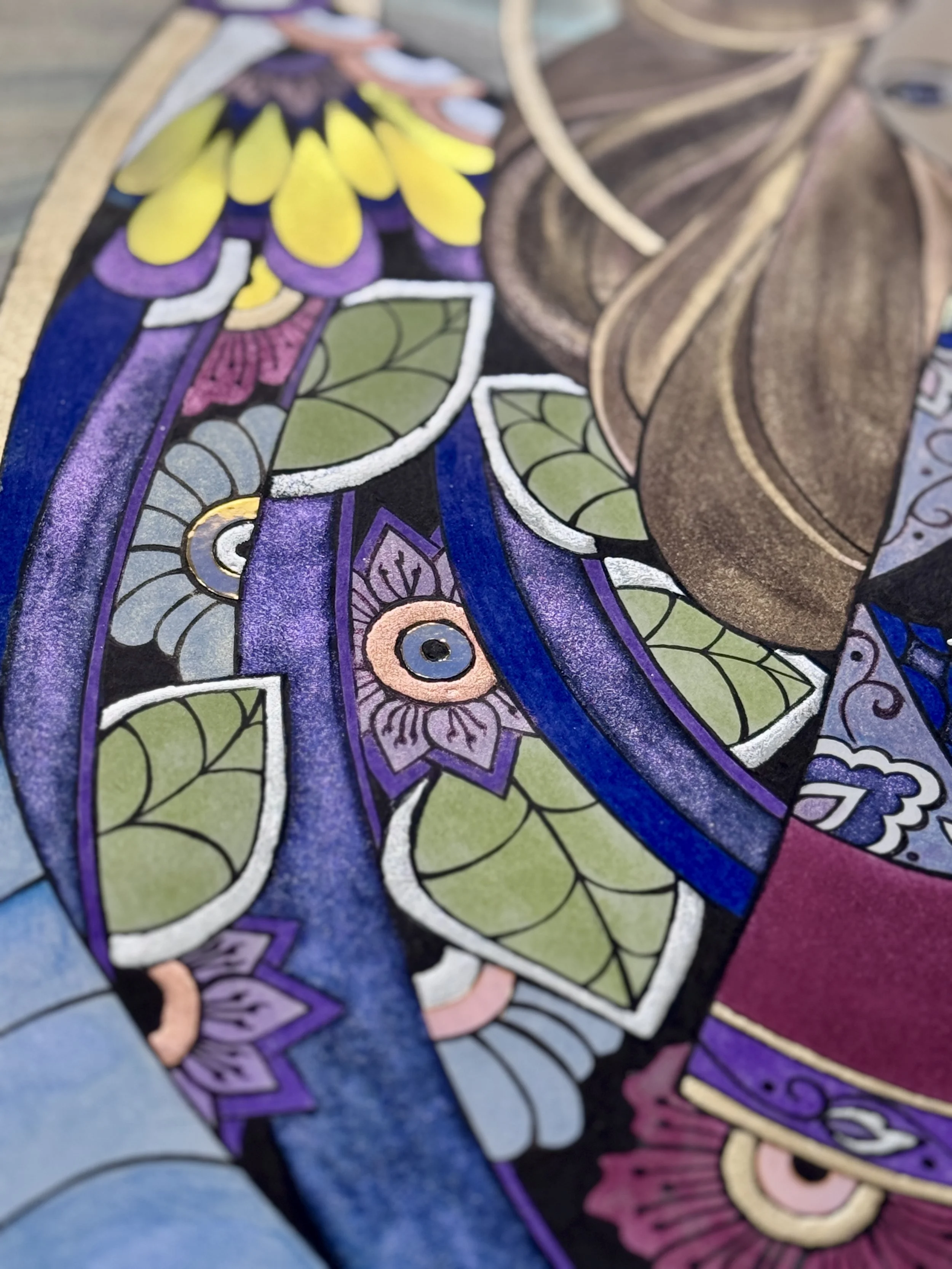 Light-responsive detail of True Nature, inspired by Archangel Ariel, guardian of the natural world