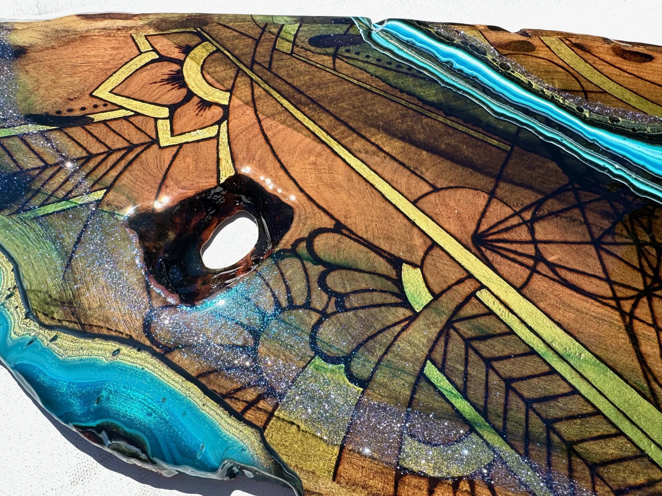 Replenish functional art piece serving as altar or table topper, by Austin artist Anne Shackelford.