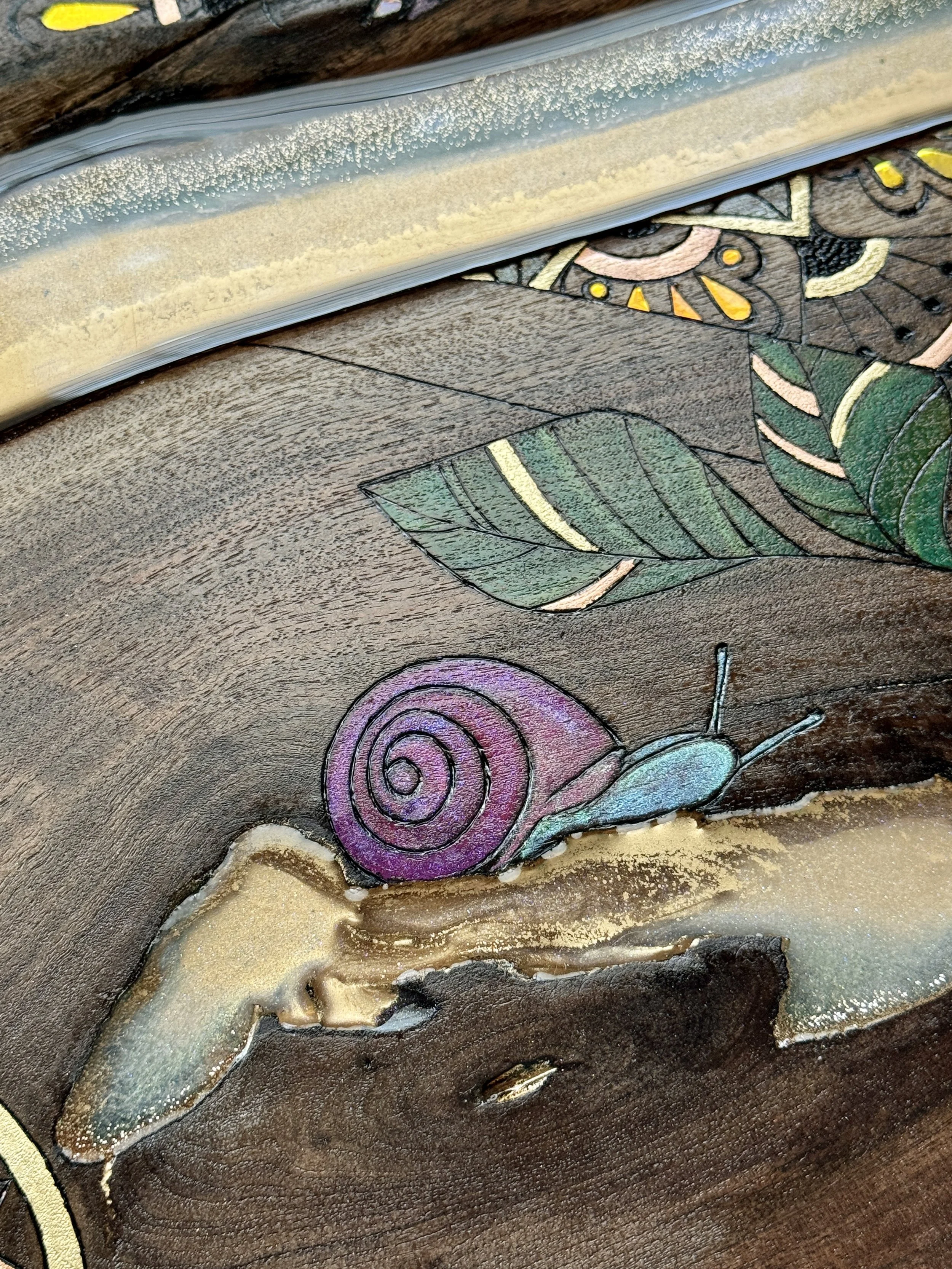 Statement wall art with nature inspired geometry and organic flowing design