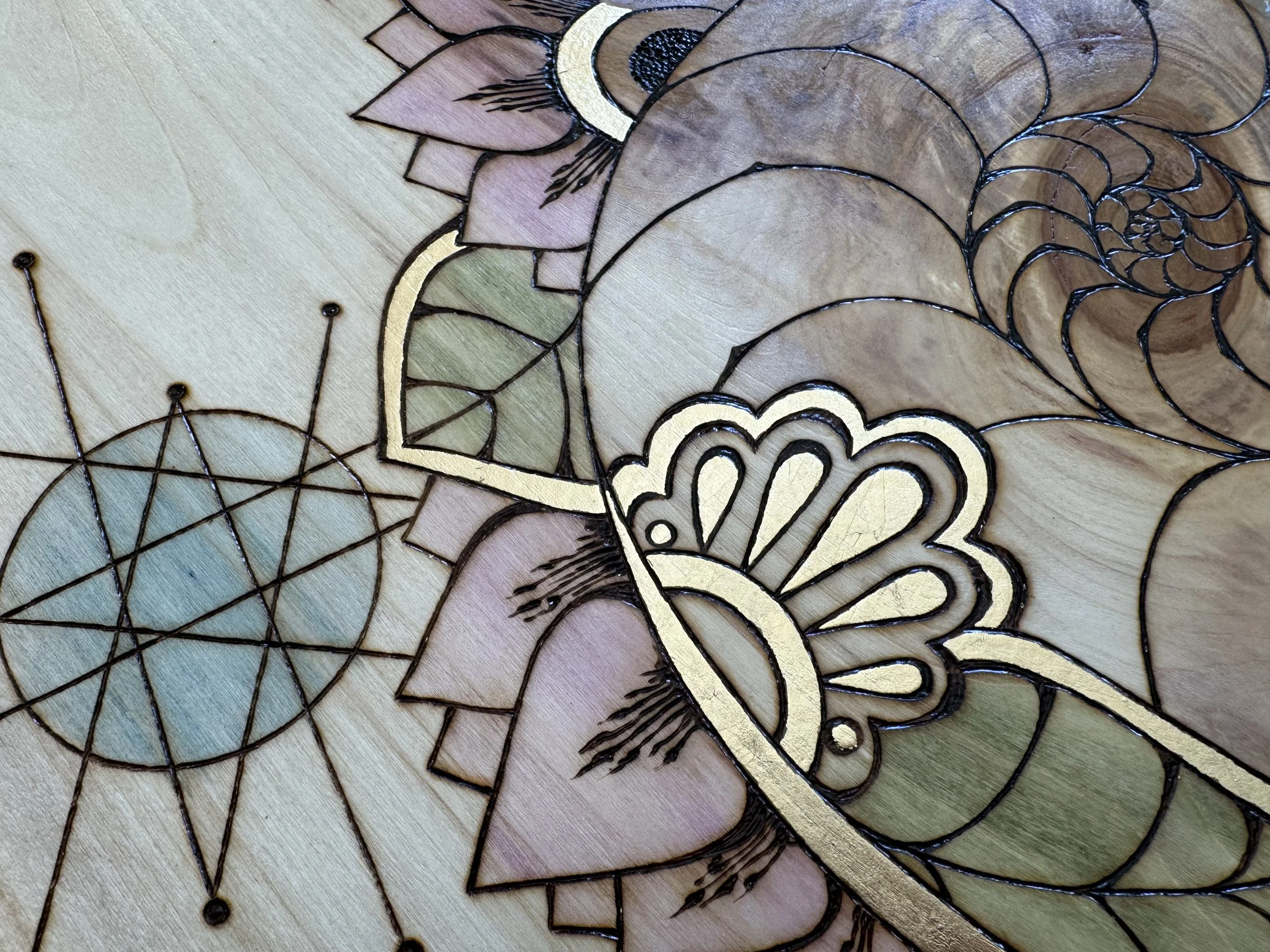 Original wall art created with Durango aspen and family china