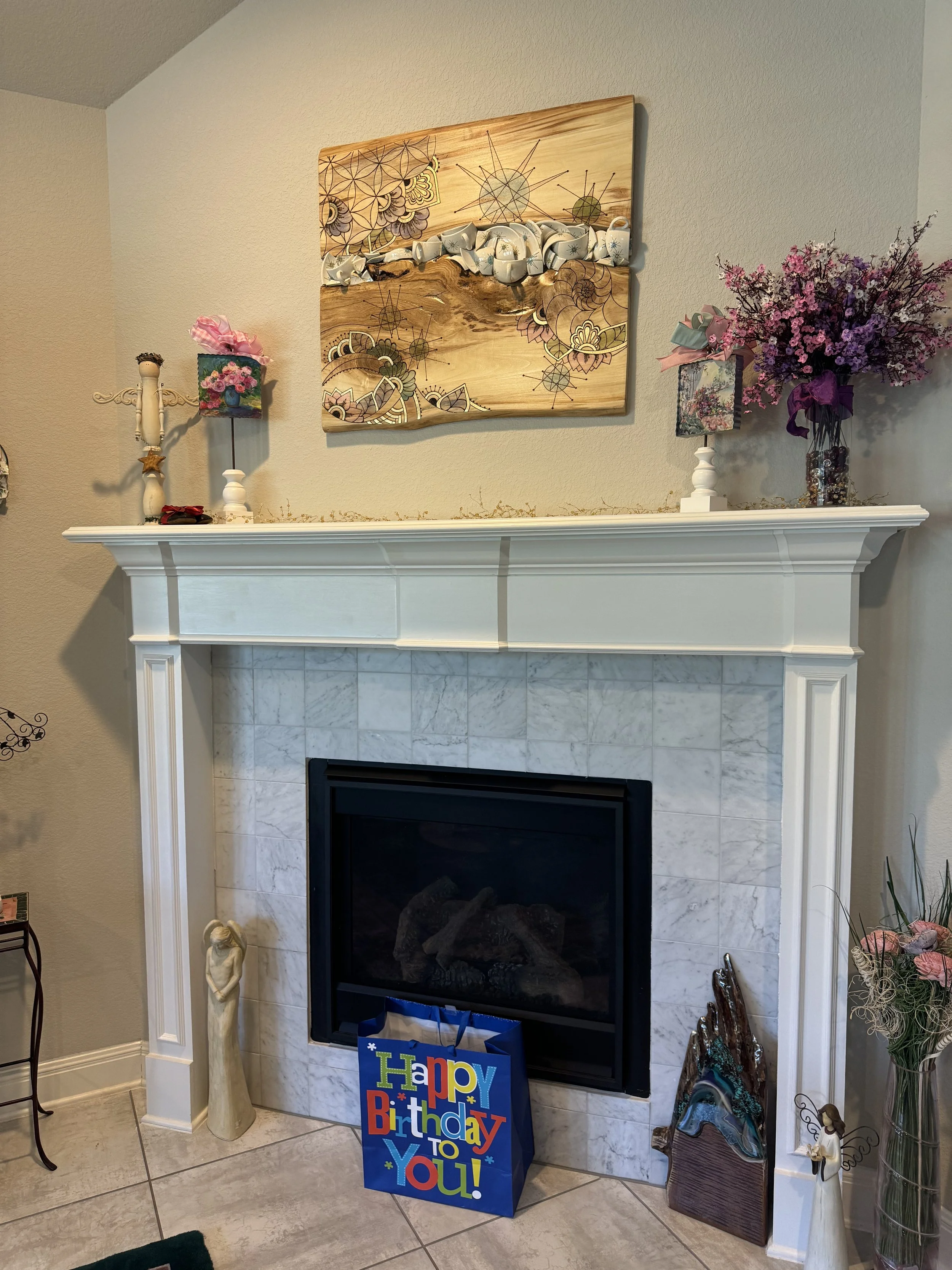 Aspen wall art by Anne Shackelford displayed in a styled interior setting