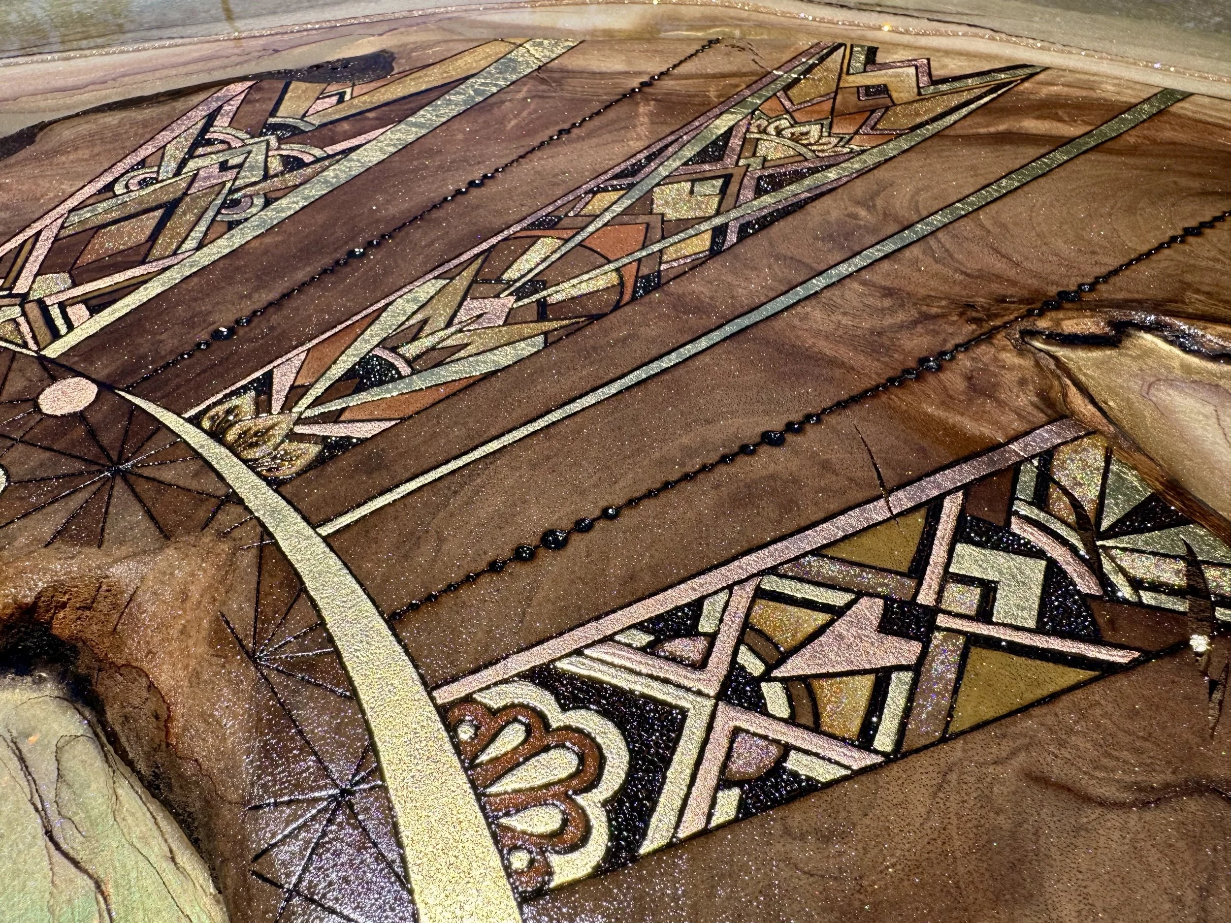 Handmade wall art reflecting sun symbolism and warmth