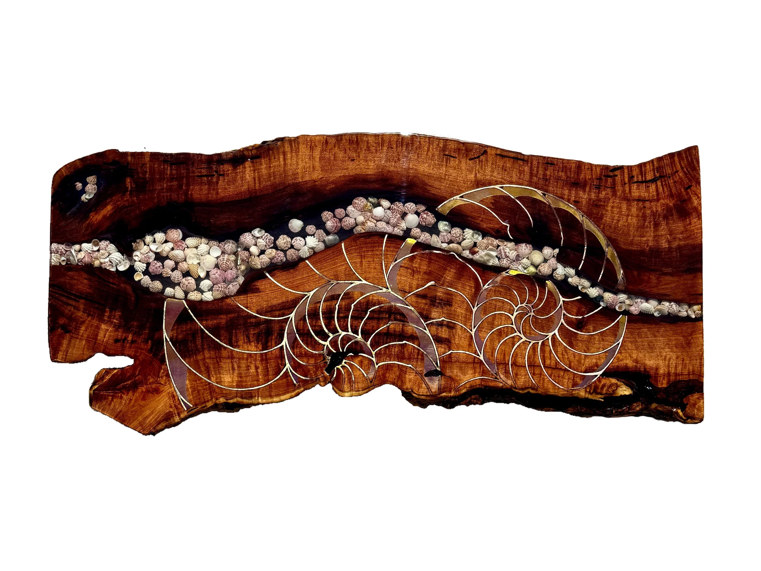 Original functional art by Austin Texas artist on mesquite wood