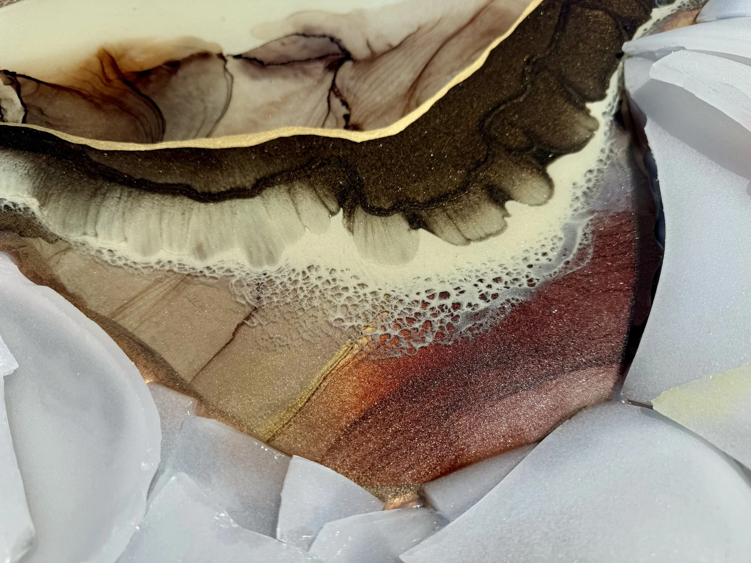 Symbolic wall art transformed through reconstruction and renewal