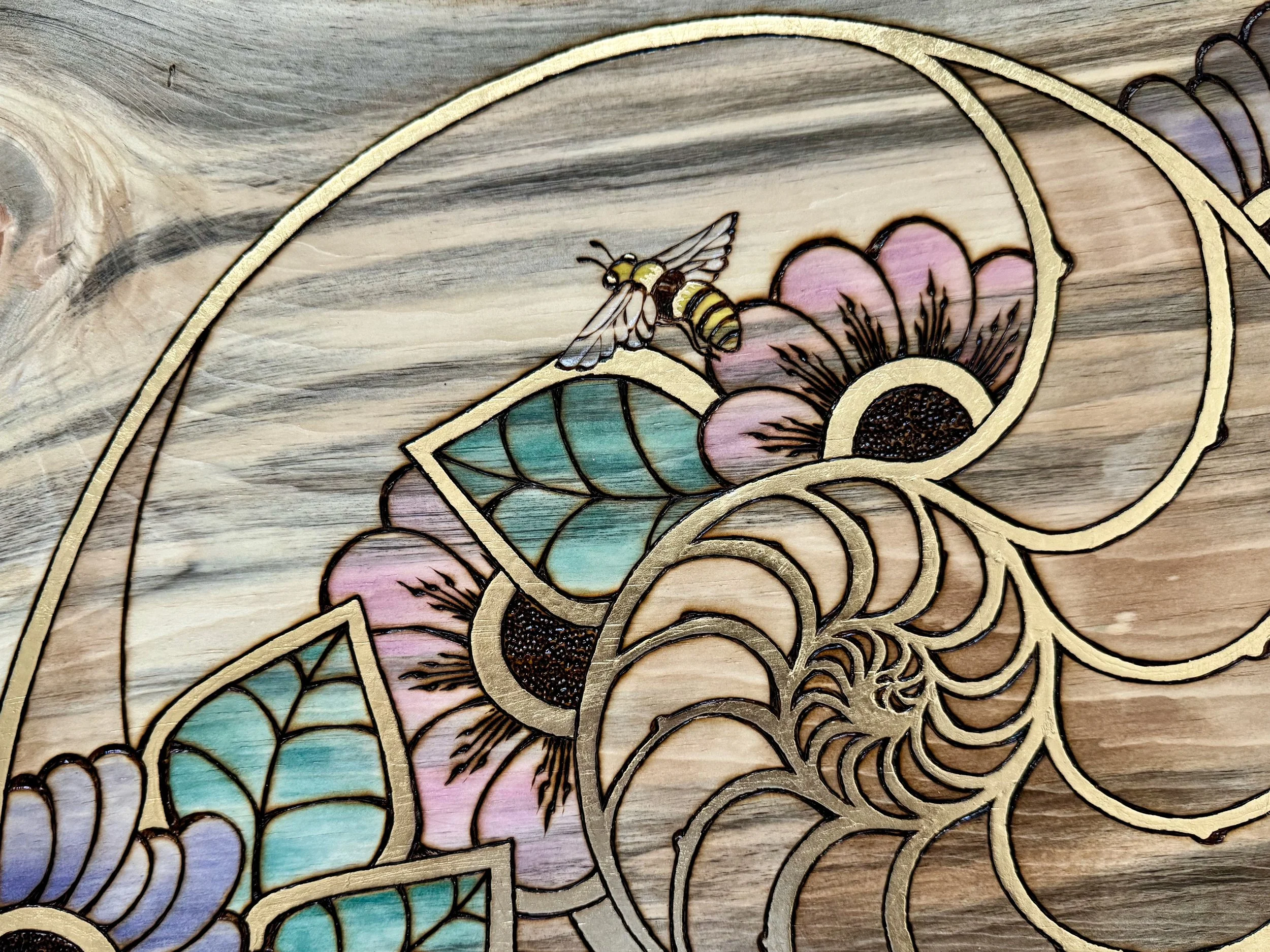 Handcrafted aspen wall art Beloved by Austin artist Anne Shackelford, resin and pigment finish.