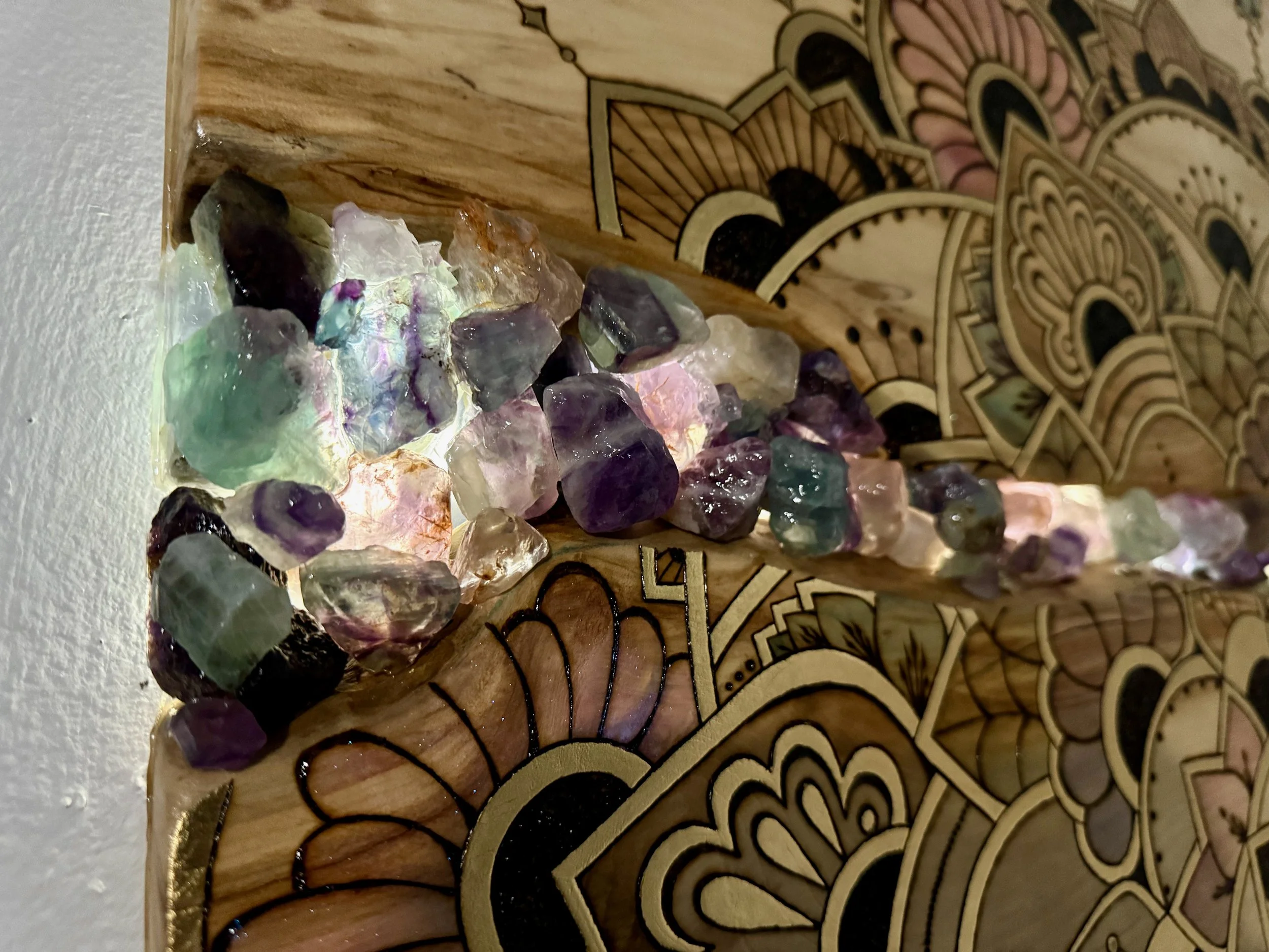 Harmonic artwork Parivrtta from the Firelight Collection, created by Austin artist Anne Shackelford.