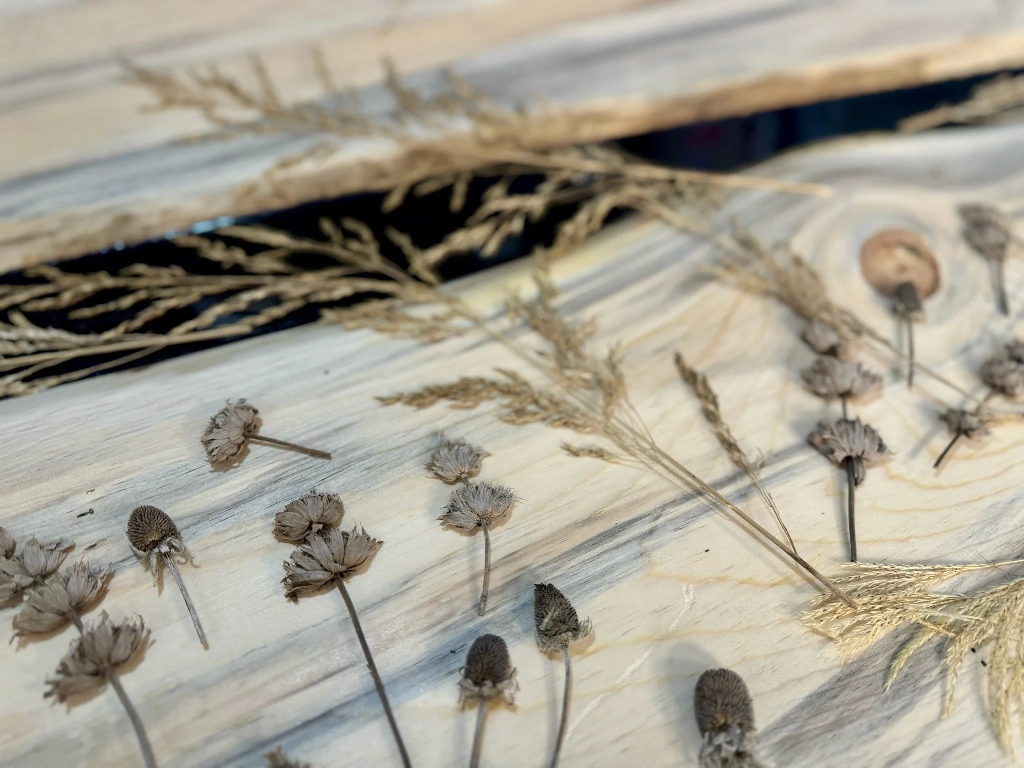 Beloved from the Firelight Collection, a luminous resin and wood wall artwork inspired by nature.