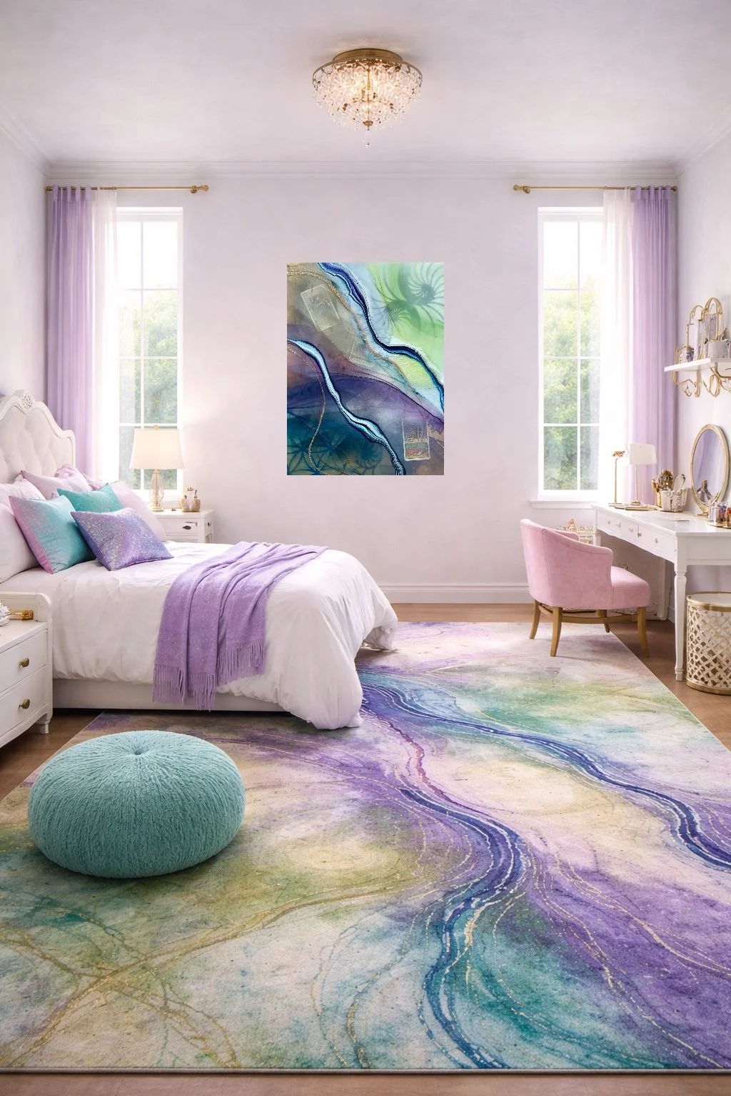 Tarot inspired wall art by Austin Texas artist Anne Shackelford, original artwork infused with symbolism and light.