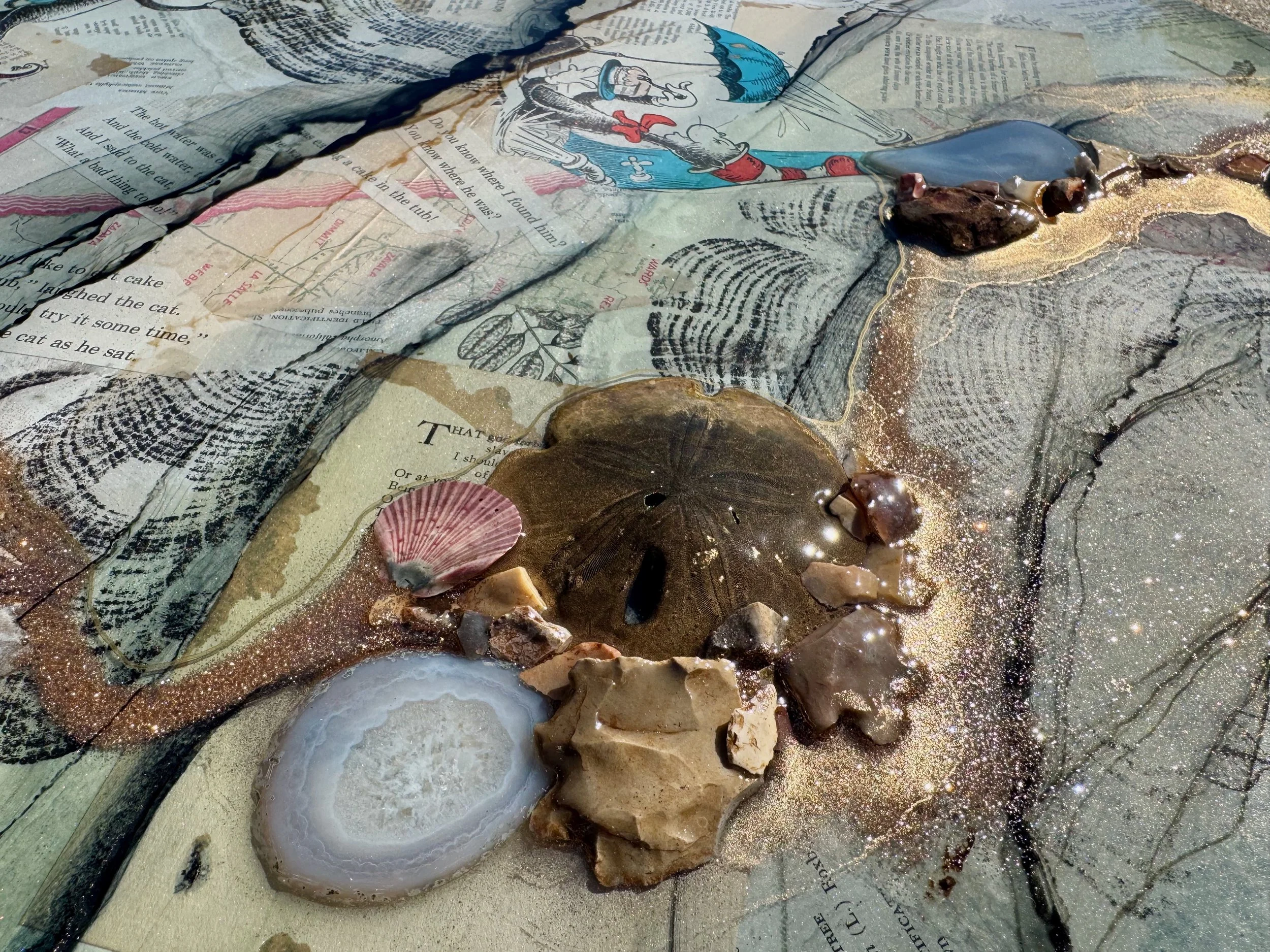 Handcrafted wall art by Austin Texas artist Anne Shackelford shaped by memory and material.