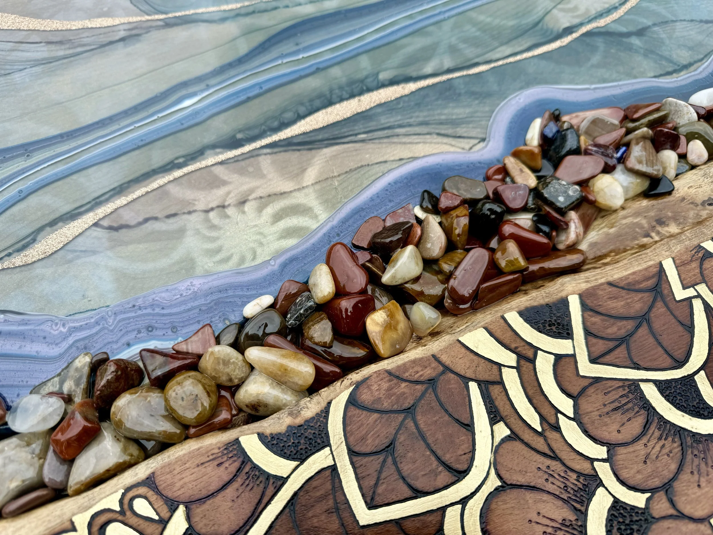 Symbolic wall art inspired by land, lineage, and remembrance