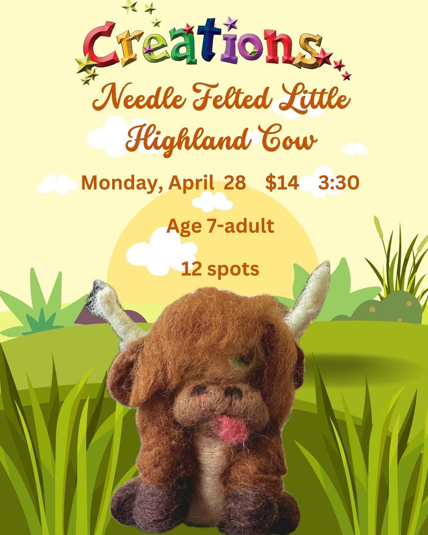 Todays class ! Fun little highland cow 🐮