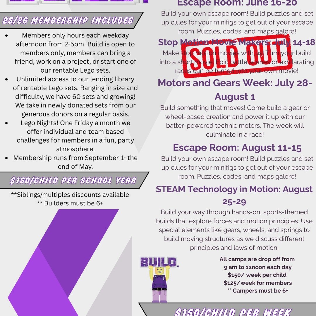First summer camp sold out! Limited space left in our other camps, register today!