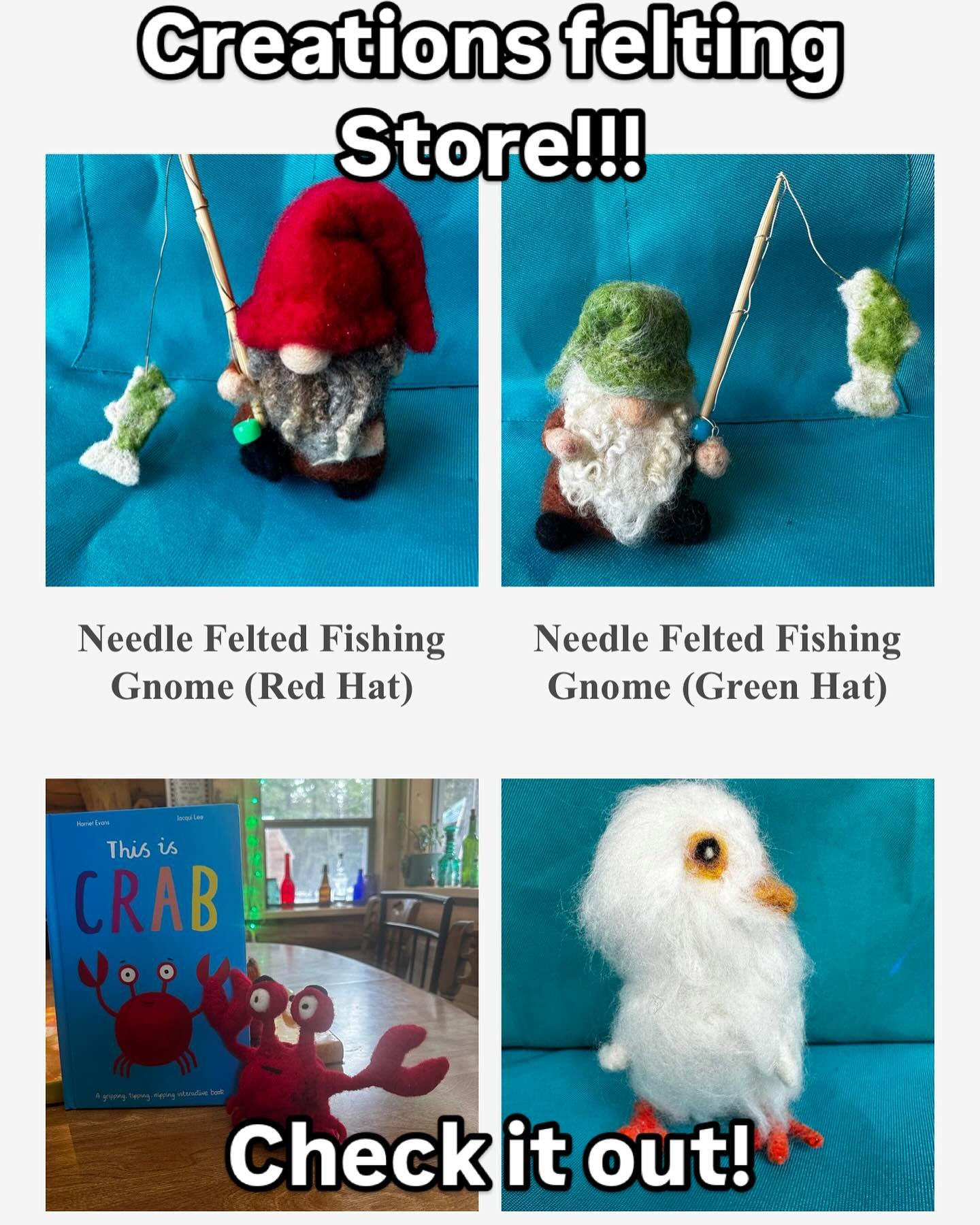 https://www.creationsforkids.org/needle-felted-art Great way to support Creations❤️❤️❤️