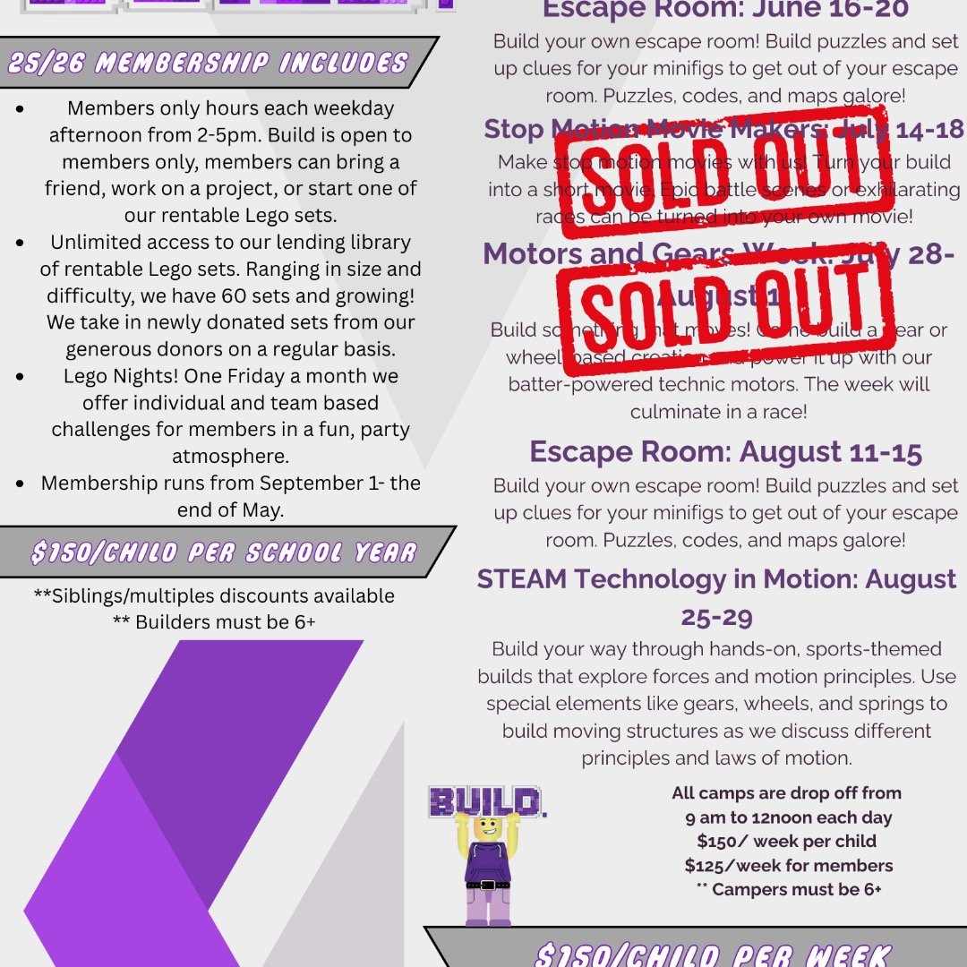 July camps sold out now! Limited spaces left in our August camps, register today!