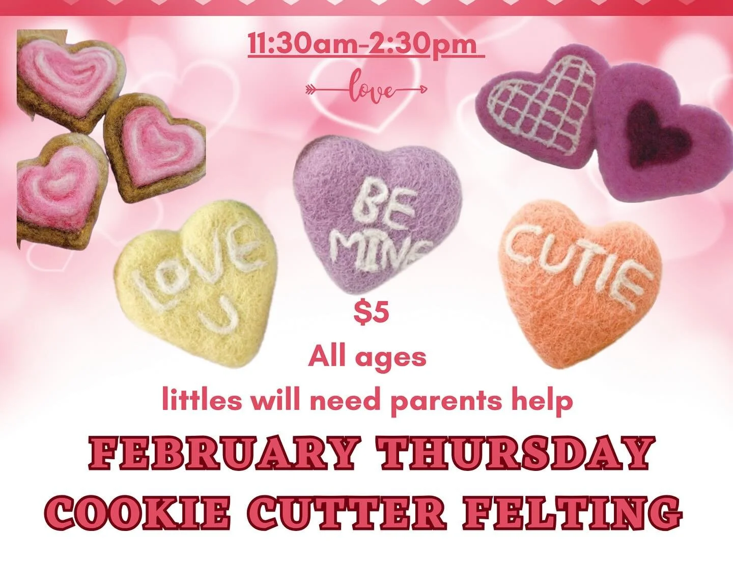 Come make a fun valentine for that special person in your life!