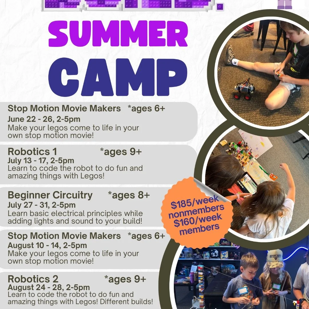 Our Build lego summer camps are live! These somd out last summer so register today to hold your spot!
https://www.creationsforkids.org/build-summer-lego-camps