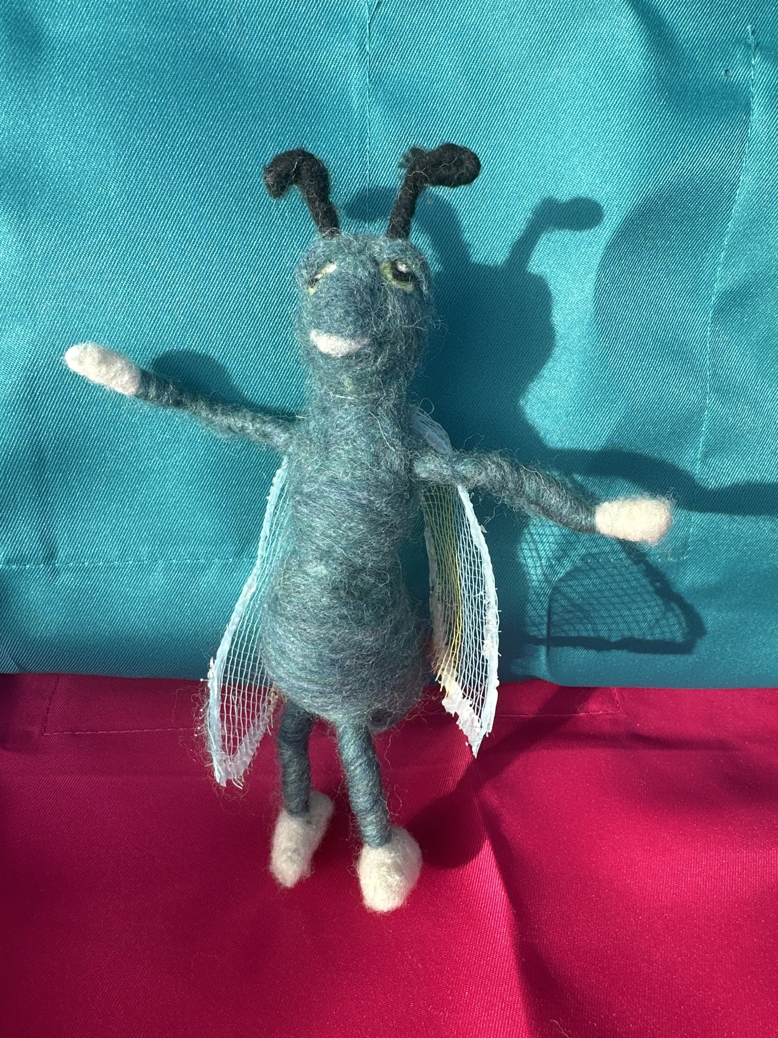 Needle Felted Blue Bug