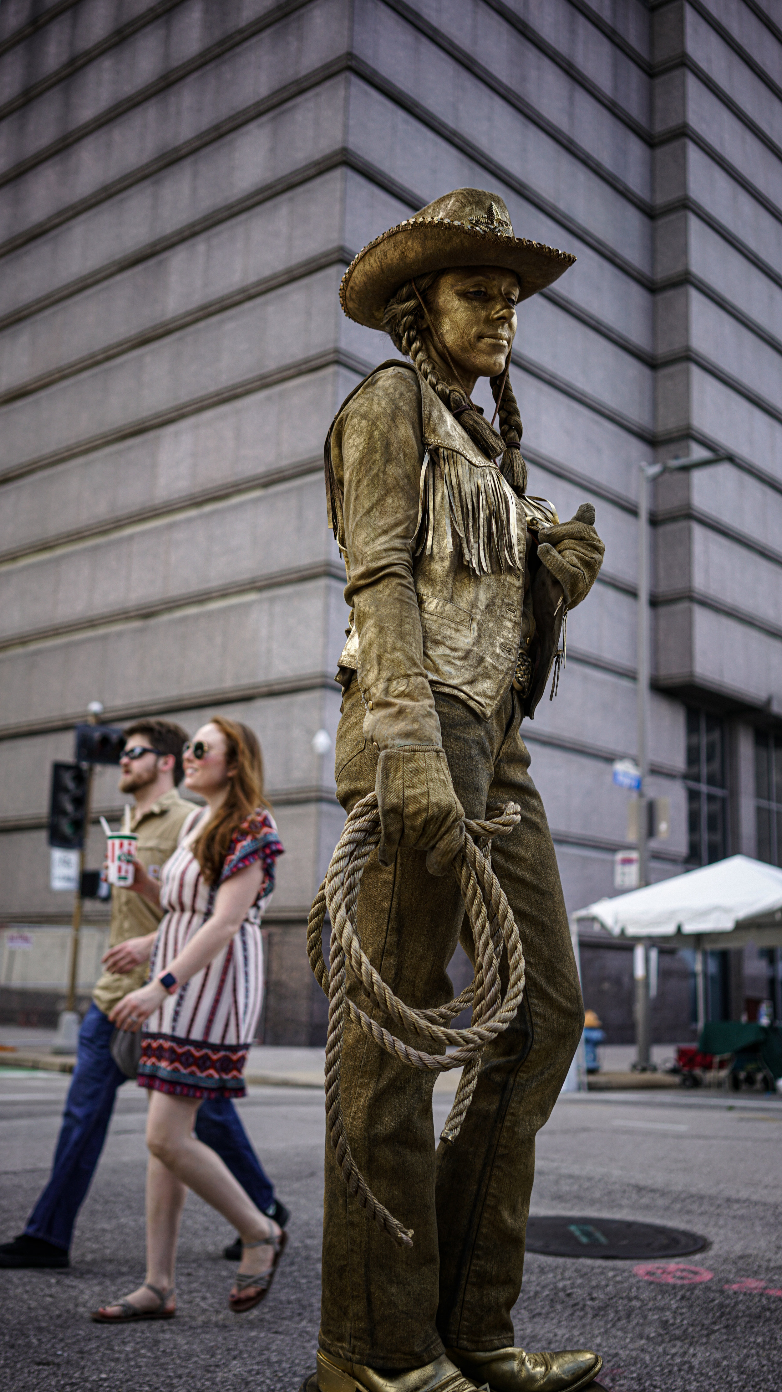 Living Cowgirl "Statue" - Fine Art Fair