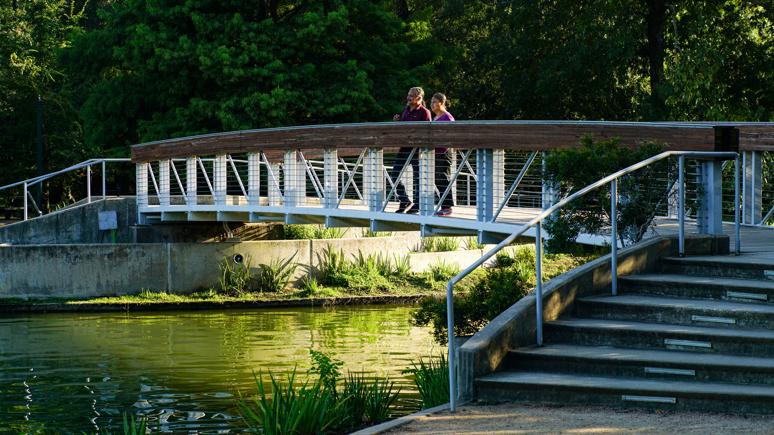 Couple on Bridge - Hermann Park