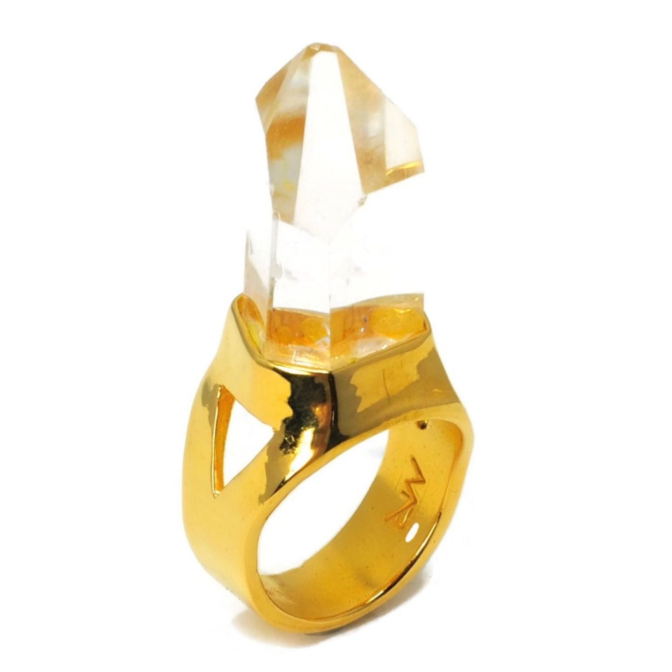 Single Quartz Crystal Ring 14K Gold 1_preview.jpeg