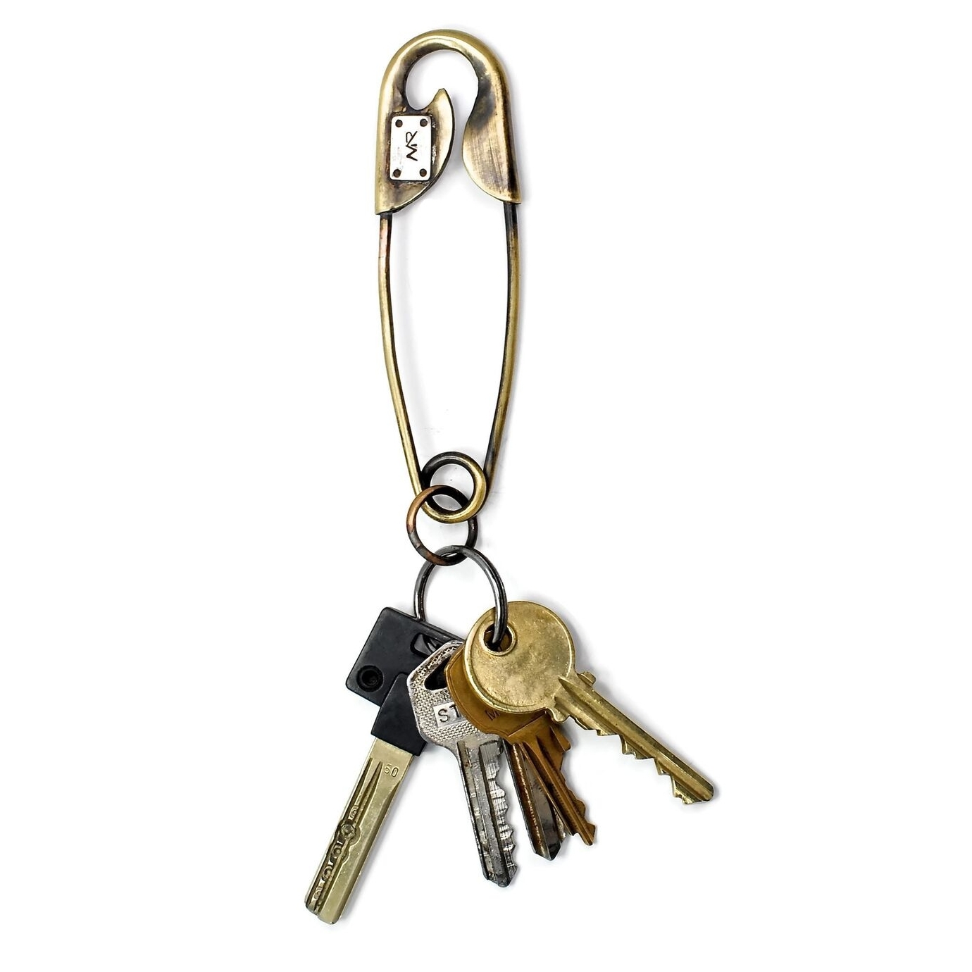 Safety_Pin_Key_Chain_In_Patina_Brass_and_Silver_1_preview.jpeg