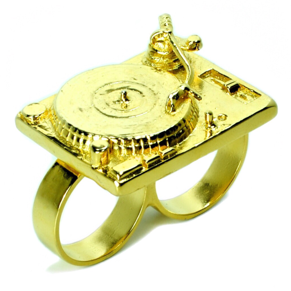 Brass 14K Jewelry Raymond Plated Michael in Turntable — Ring Gold Two Finger