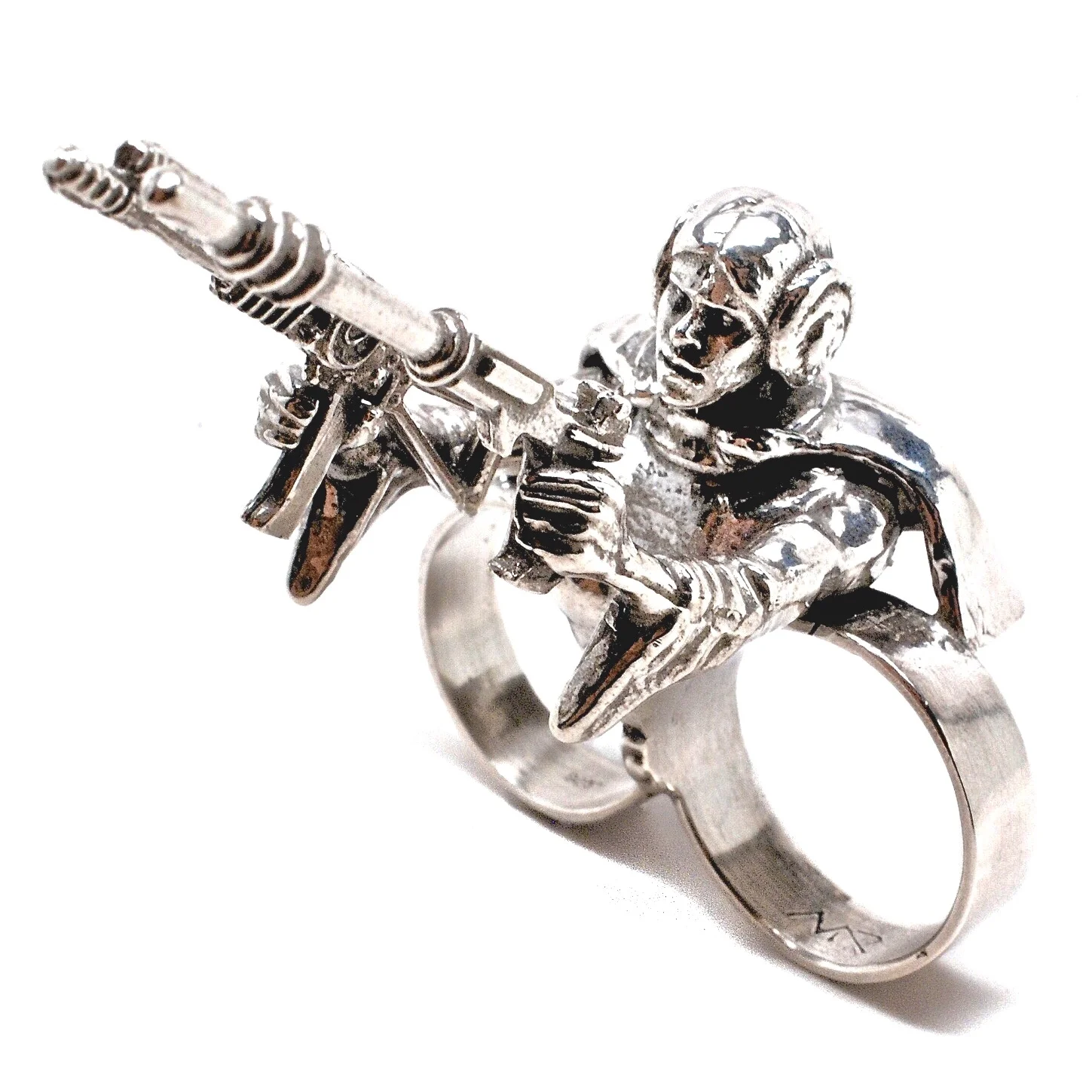 Princess Leia Two Finger Ring in Sterling Silver