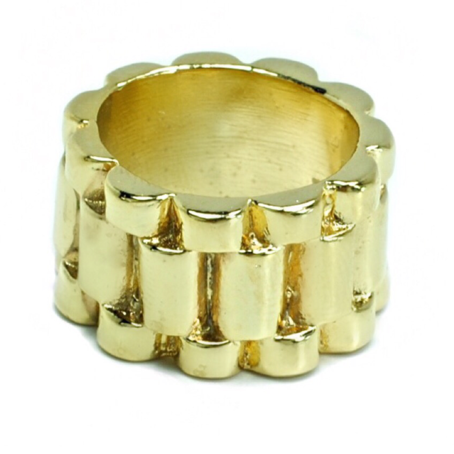 Rolex Link Ring in 14k Gold plated 