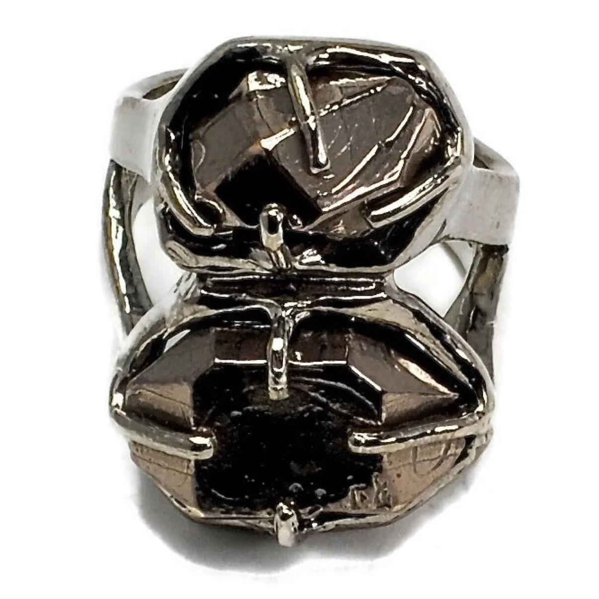 The Chloe Replicant Herkimer Diamond Ring in White Brass and Bronze7_preview.jpeg