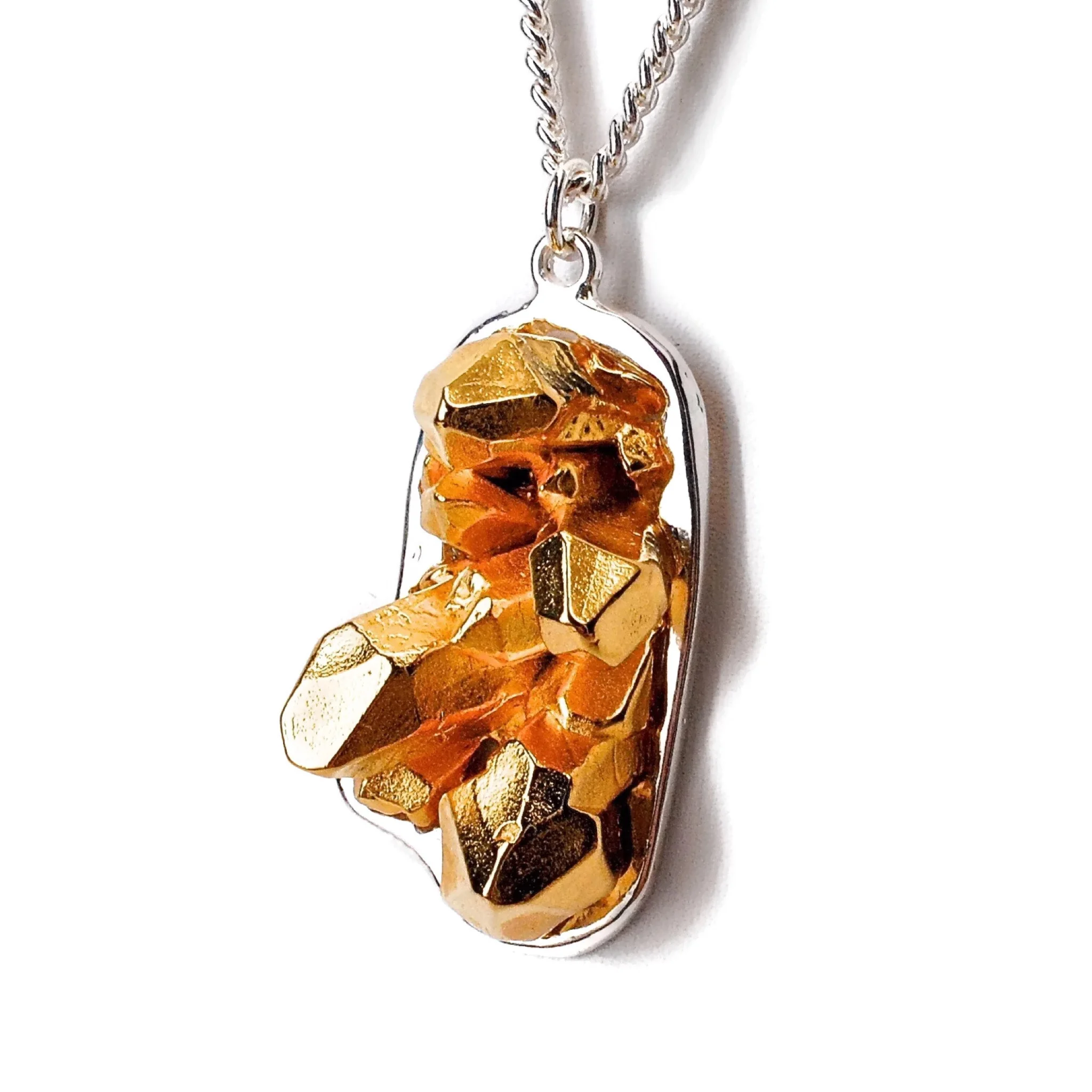 Crusty Nugget Pendant Necklace