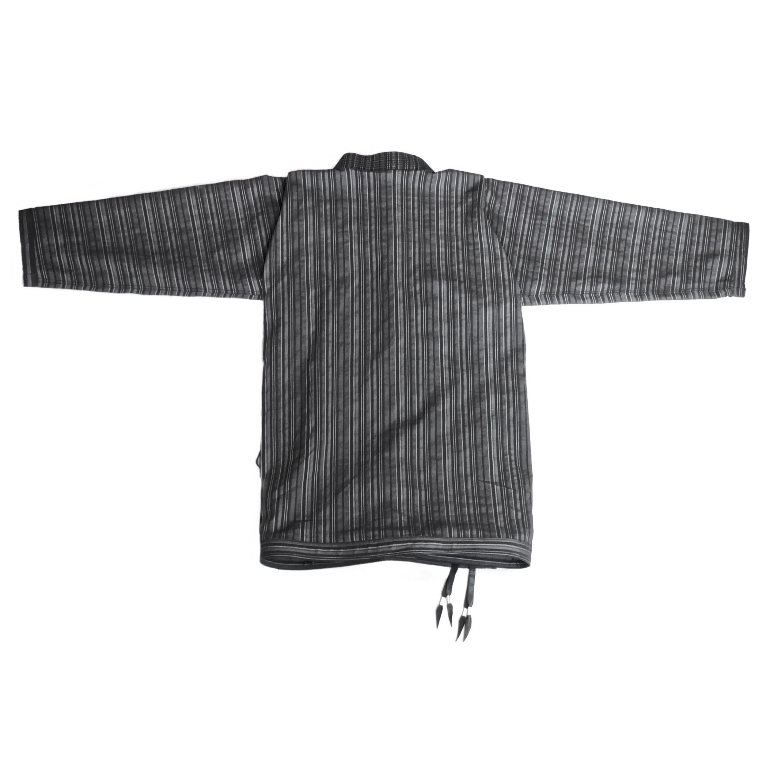 Michael Raymond Striped Kimono Jacket with Removable Hood